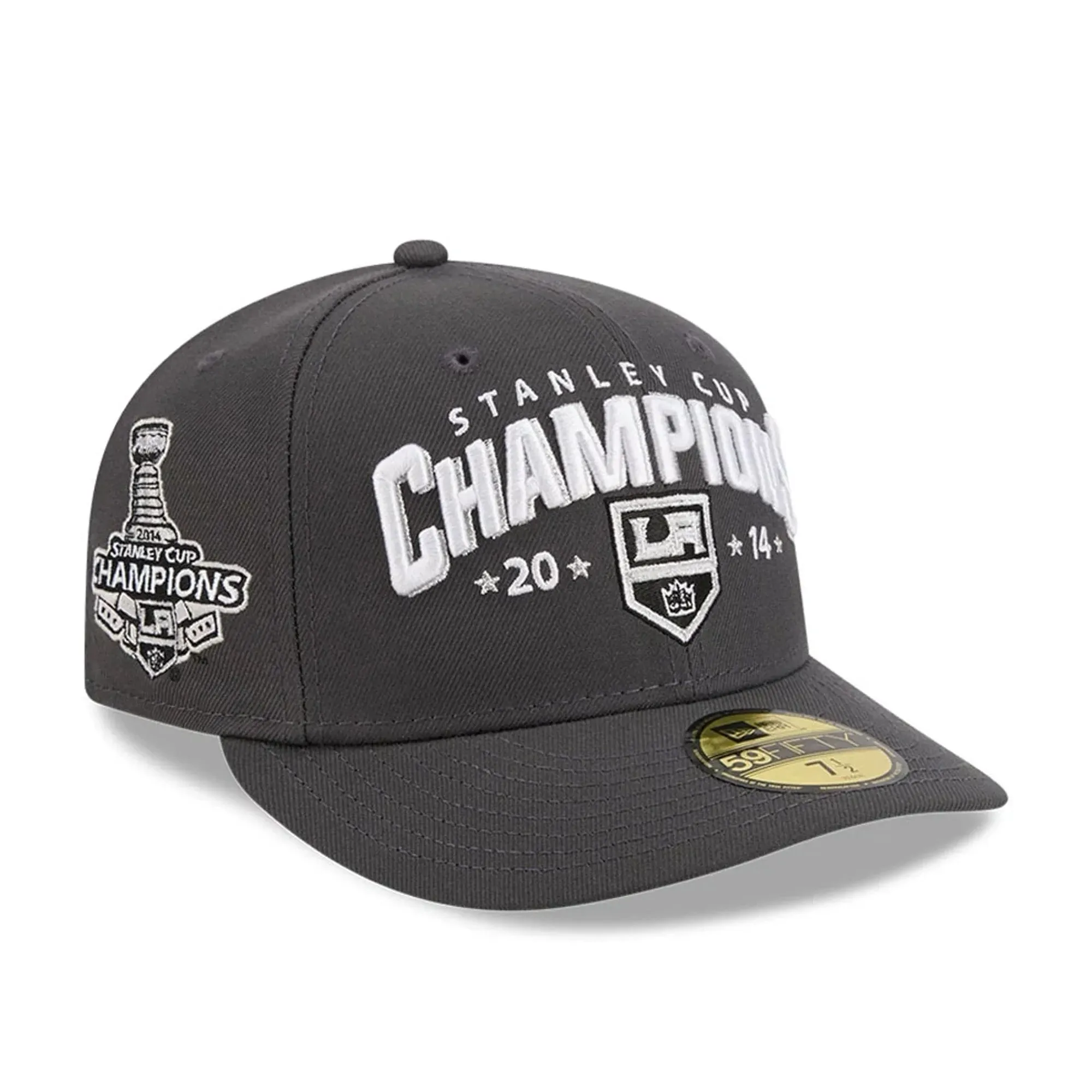 LA Kings NHL Stanley Cup Champions Dark Grey 59FIFTY Fitted Cap New Era Cap adult unisex