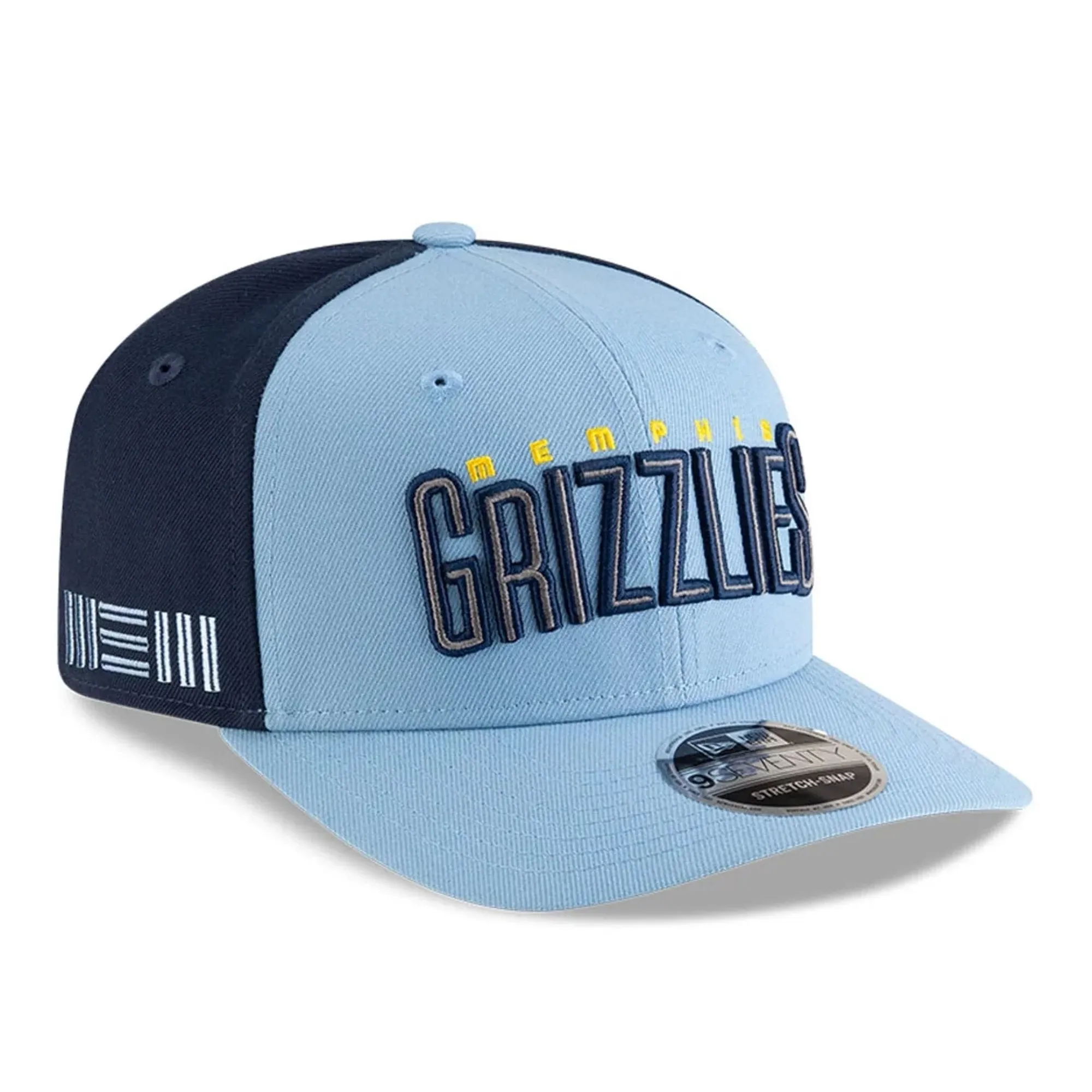 Memphis Grizzlies NBA Statement Pastel Blue 9SEVENTY Stretch Snap Adjustable Cap New Era Cap adult unisex