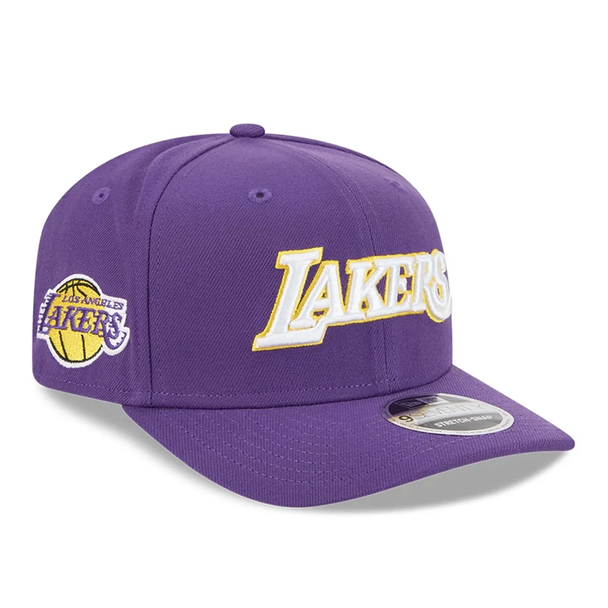 LA Lakers NBA Statement Purple 9SEVENTY Stretch Snap Adjustable Cap New Era Cap adult unisex