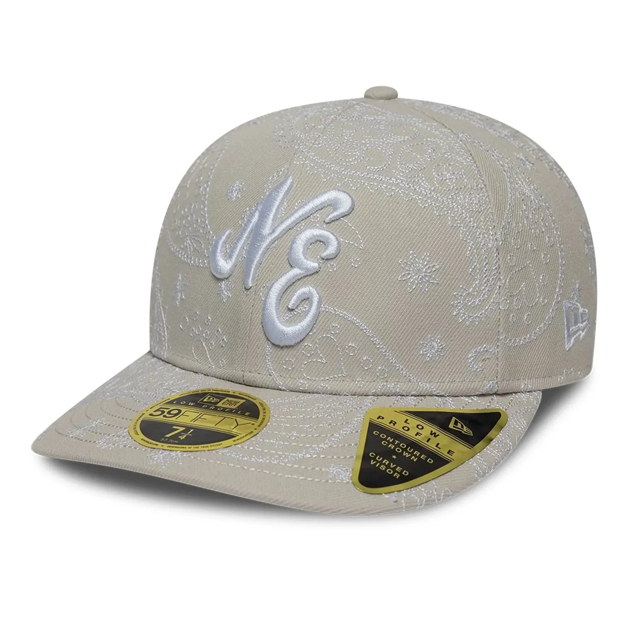 New Era All Over Paisley Cream Low Profile 59FIFTY Fitted Cap adult unisex
