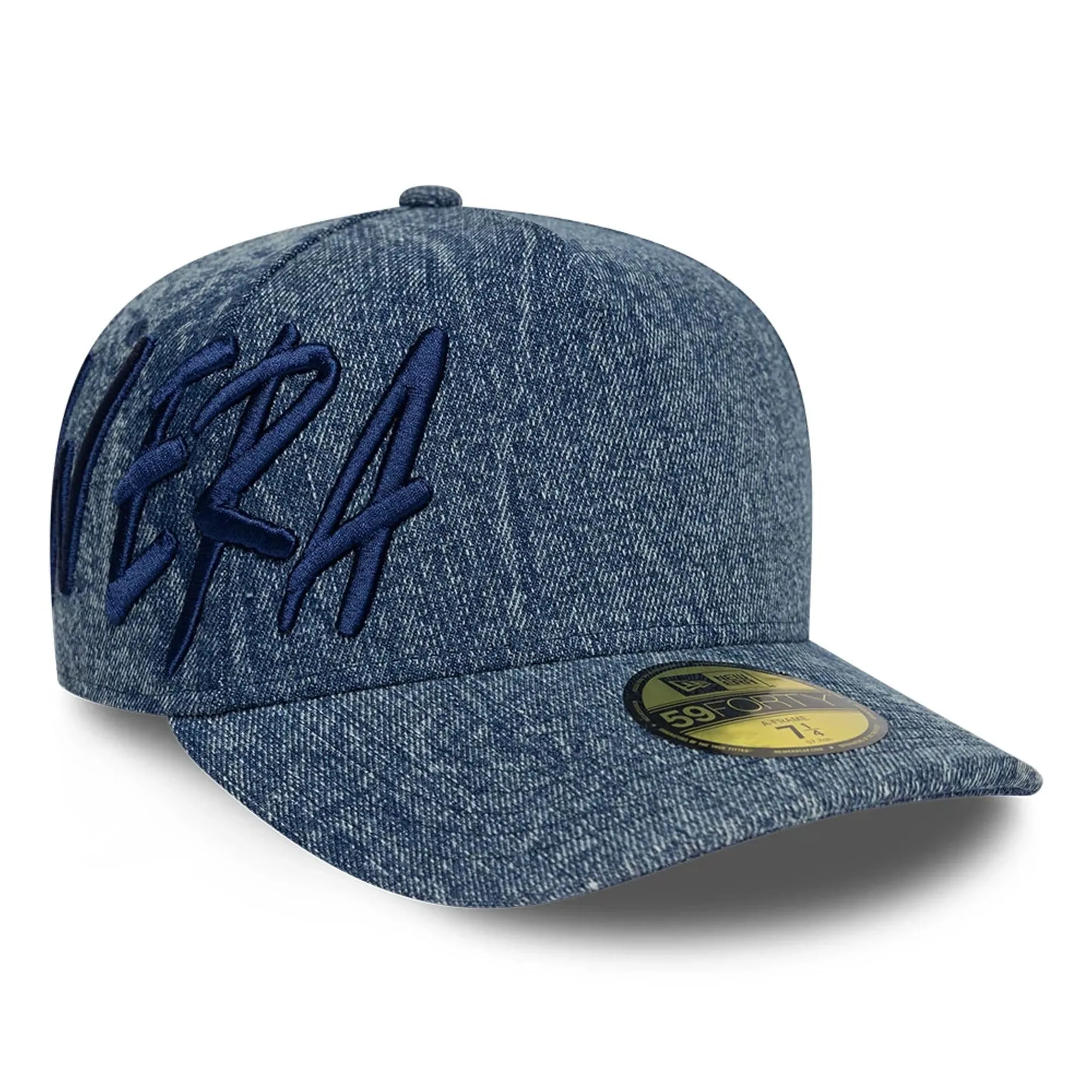 New Era Denim Navy 59FORTY A-Frame Fitted Cap adult unisex