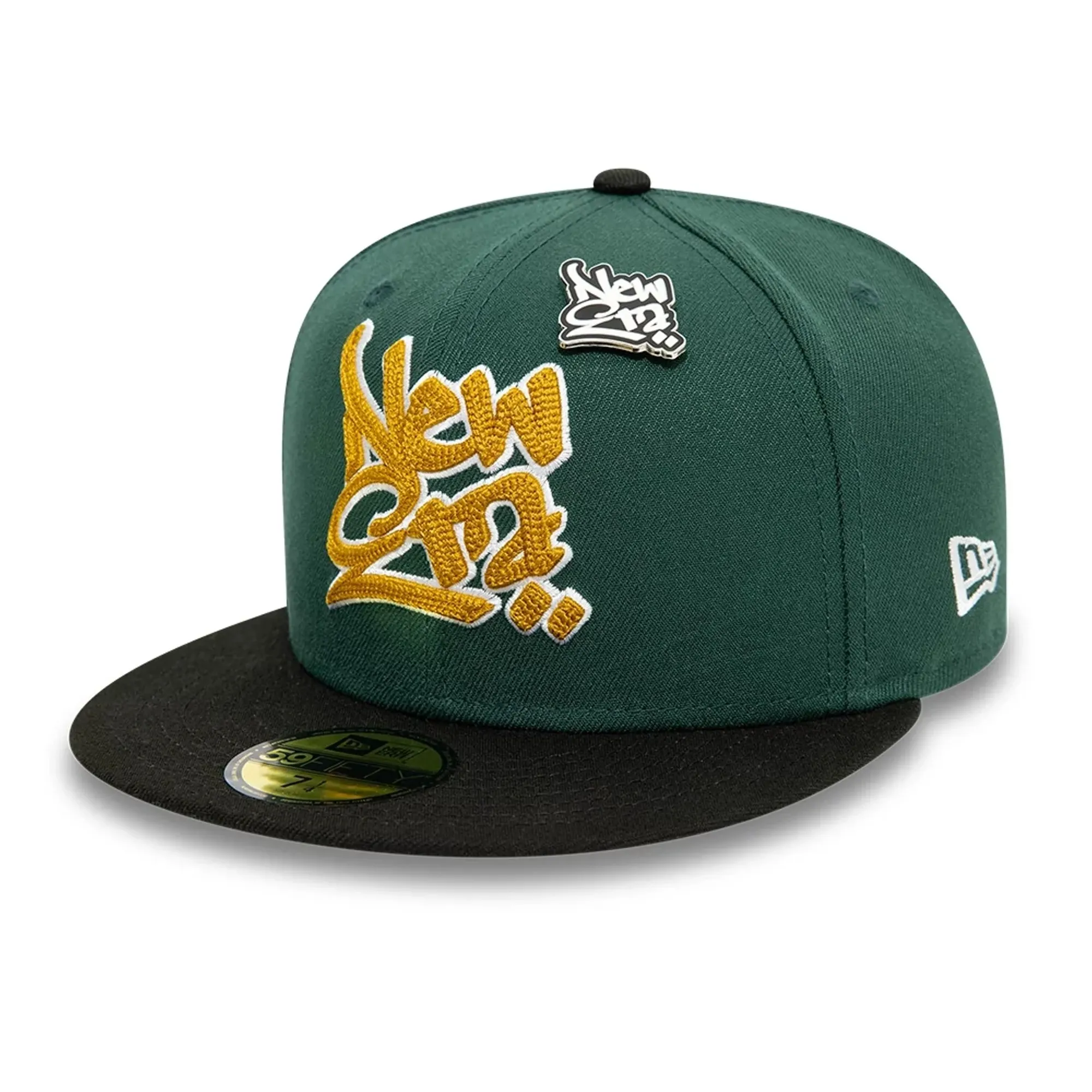New Era Front Script Dark Green 59FIFTY Fitted Cap adult unisex