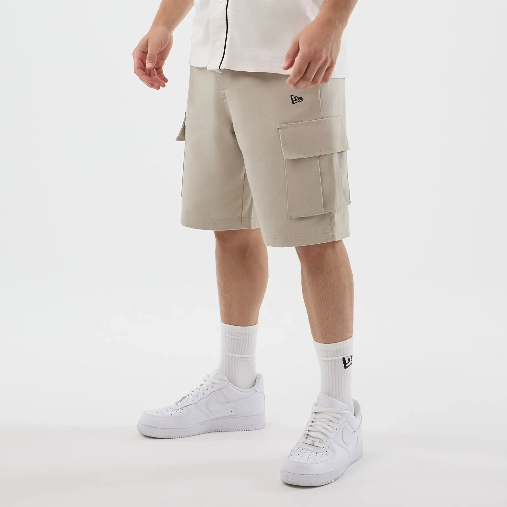 New Era Light Beige Cargo Shorts adult unisex