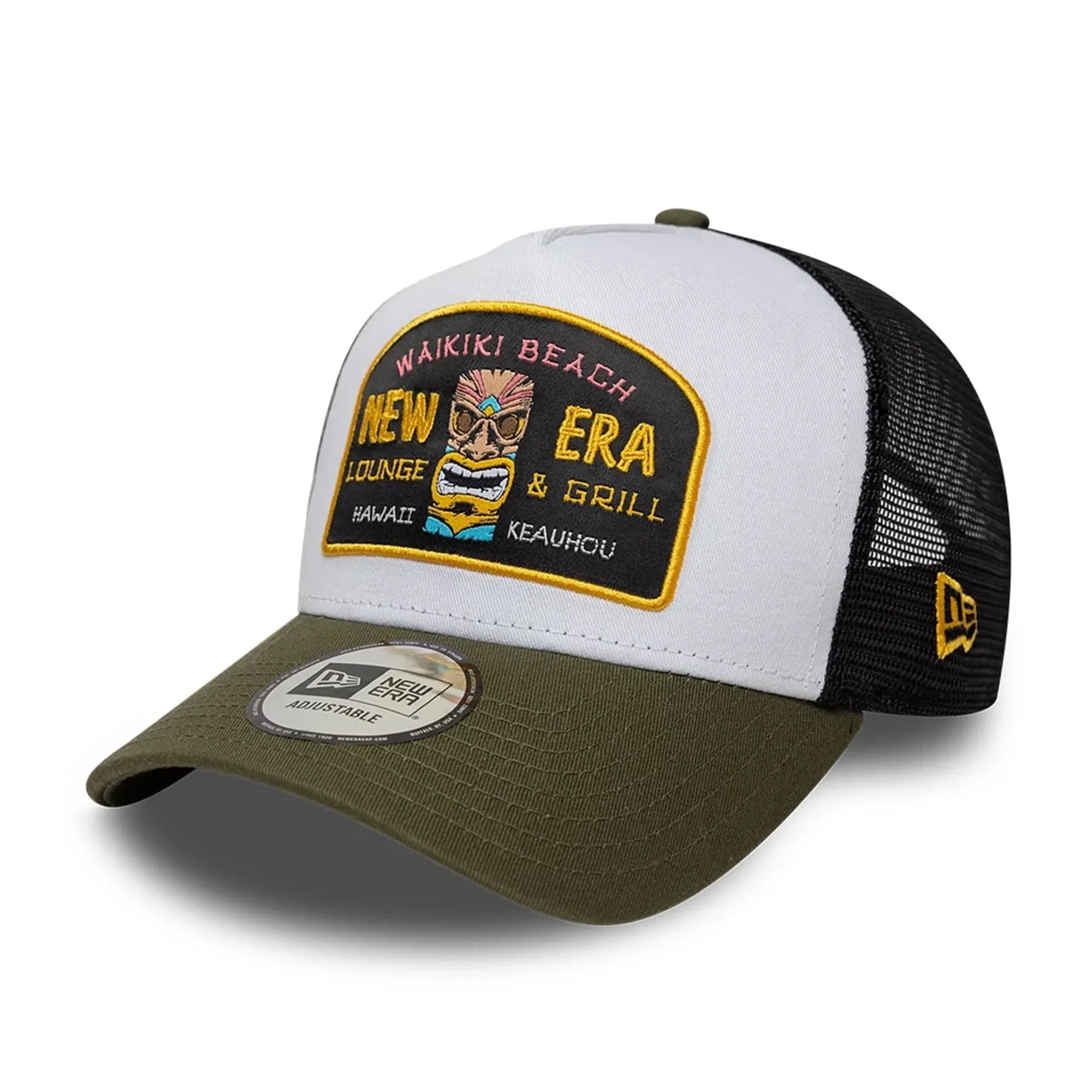 New Era Location Icon Green 9FORTY A-Frame Trucker Adjustable Cap adult unisex