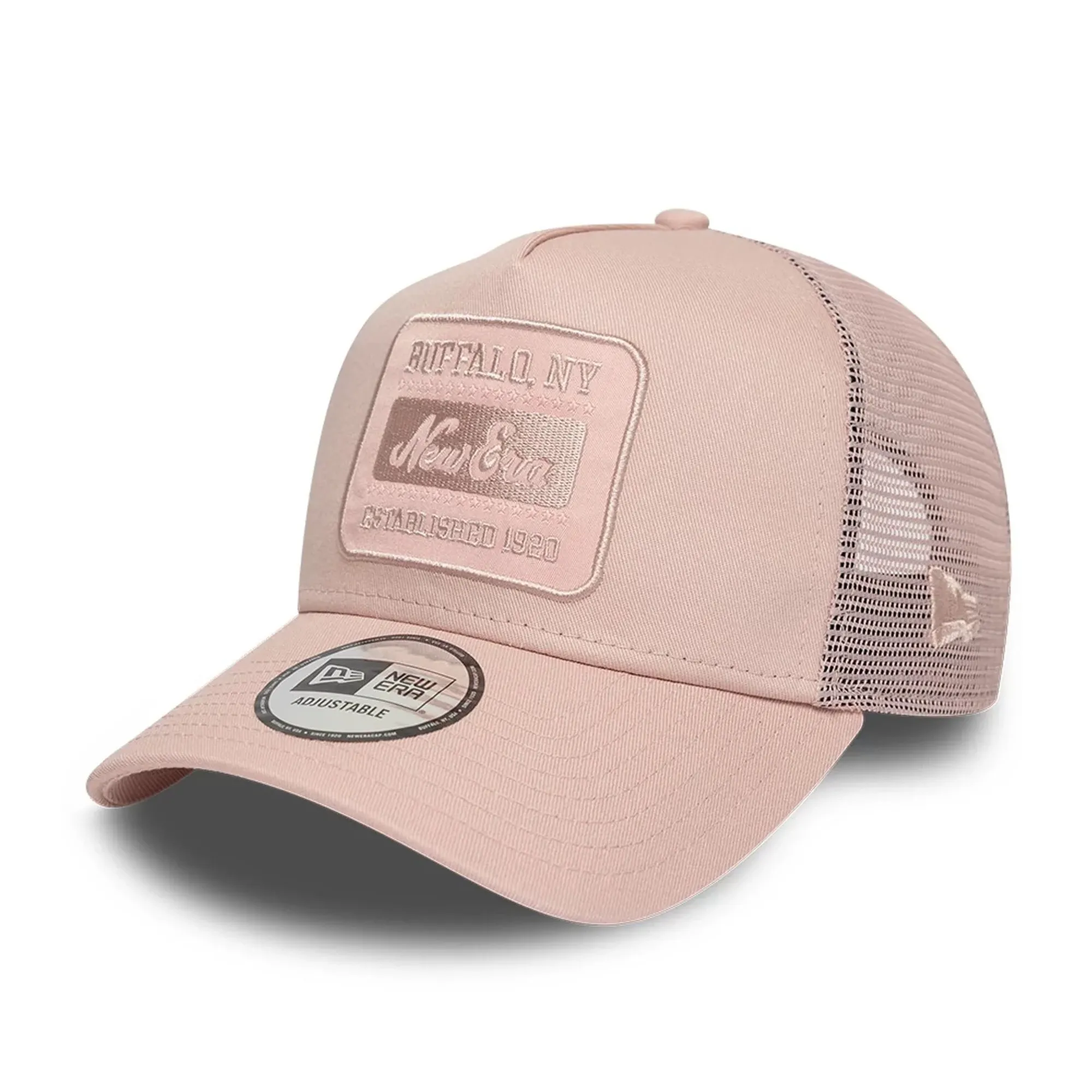 New Era Patch Pastel Pink 9FORTY A-Frame Trucker Adjustable Cap adult unisex
