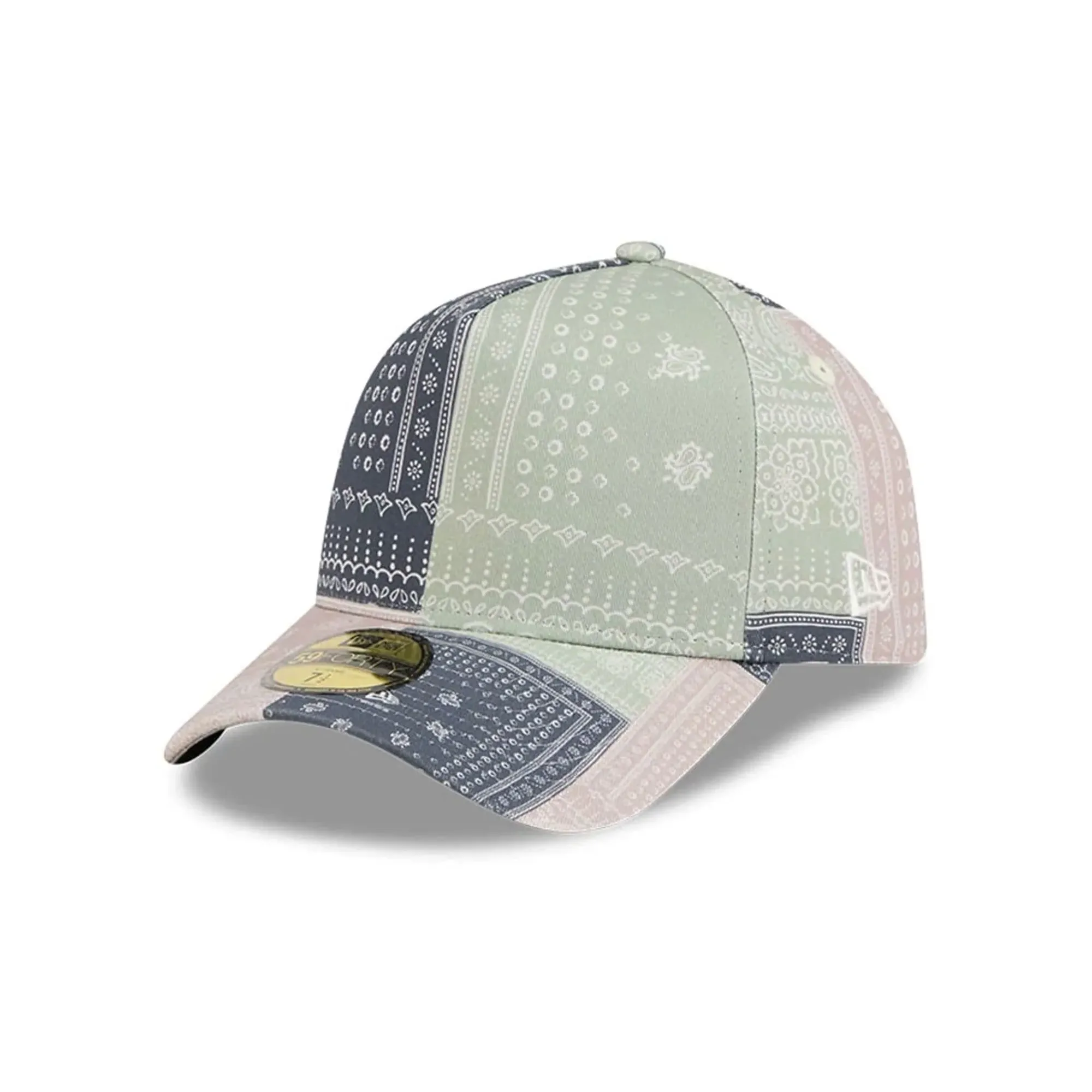 New Era Patchwork Bandana Multi 59FORTY A-Frame Fitted Cap adult unisex