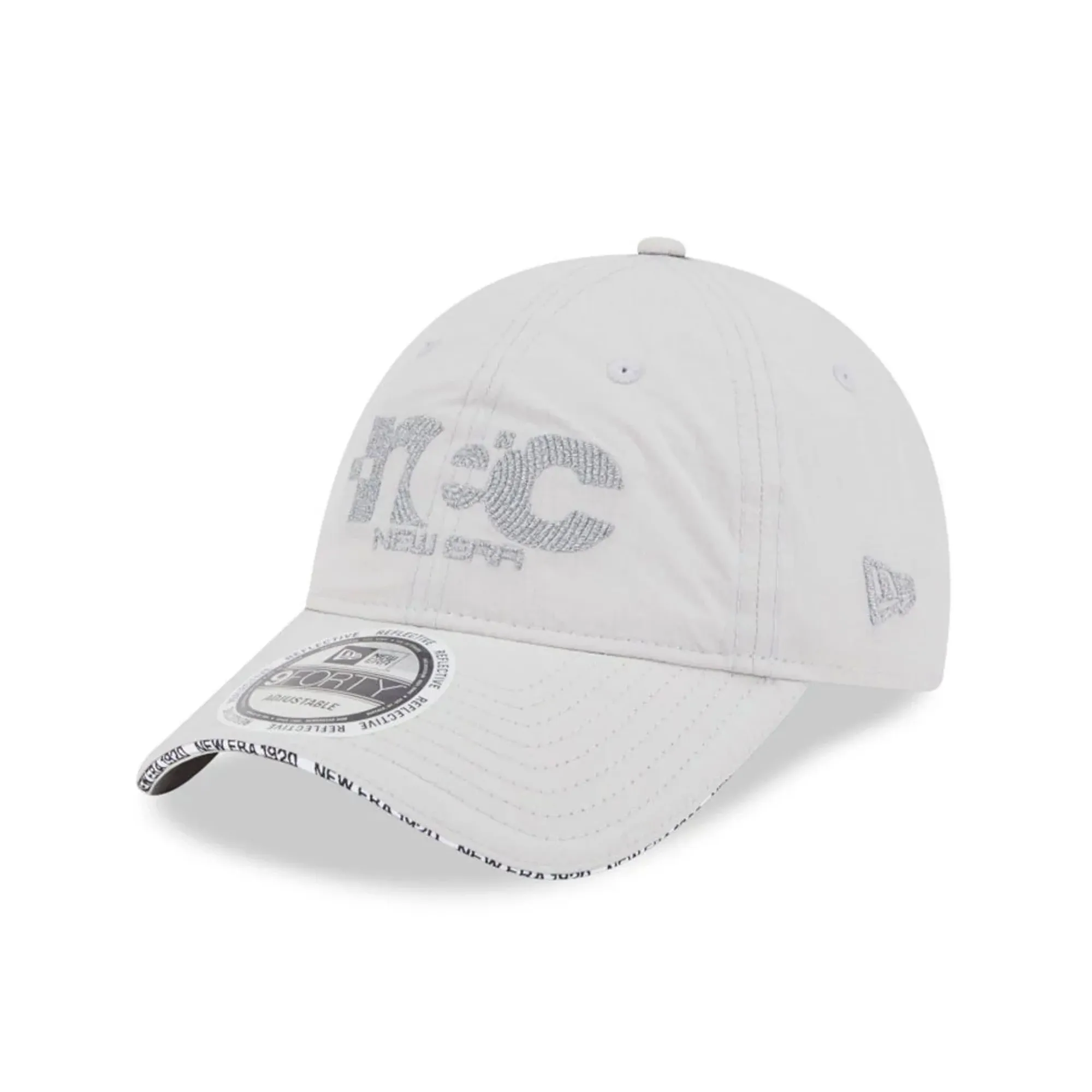 New Era NEC Logo White 9FORTY Unstructured Adjustable Cap adult unisex