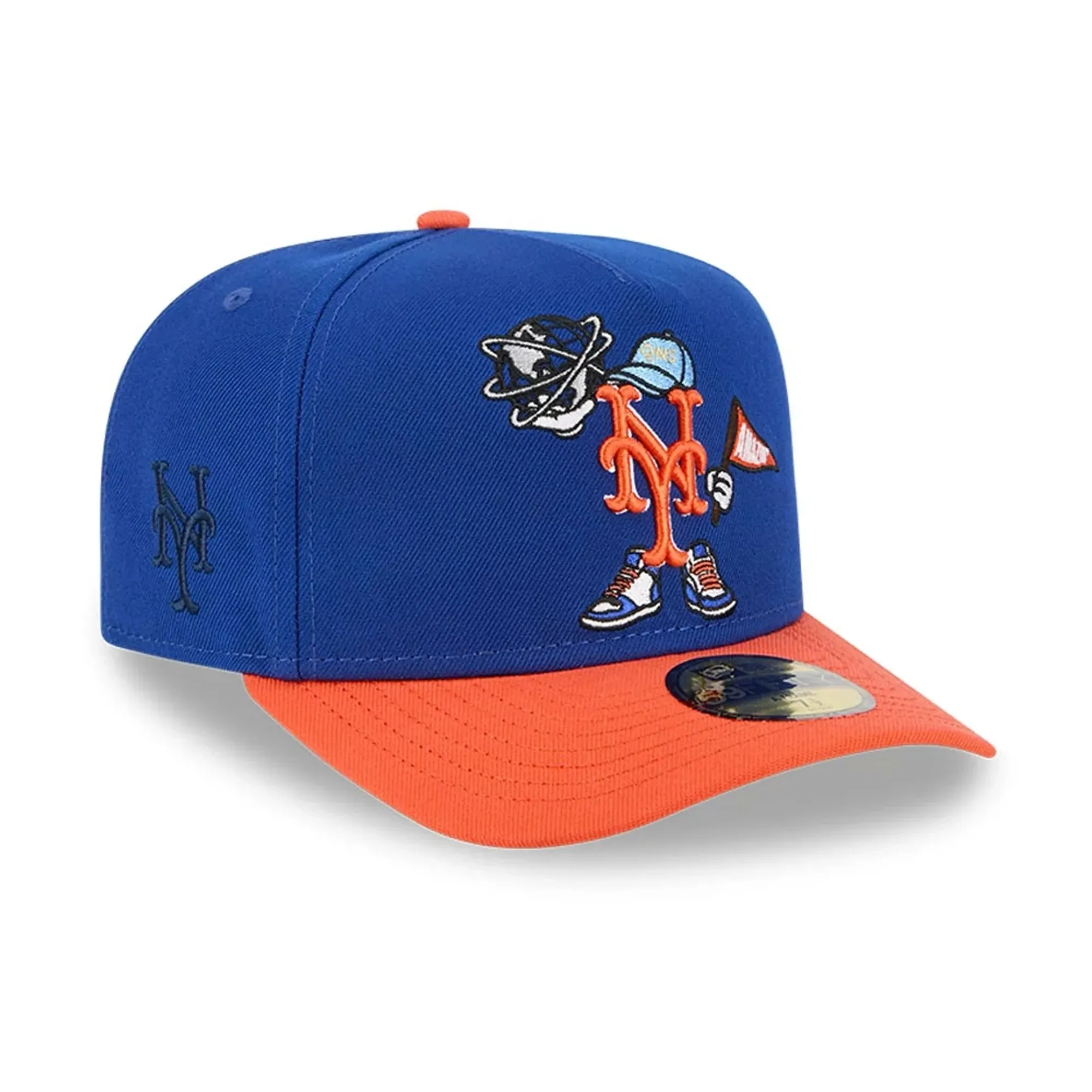 New York Mets MLB Cartoon Blue 59FIFTY A-Frame Fitted Cap New Era Cap adult unisex