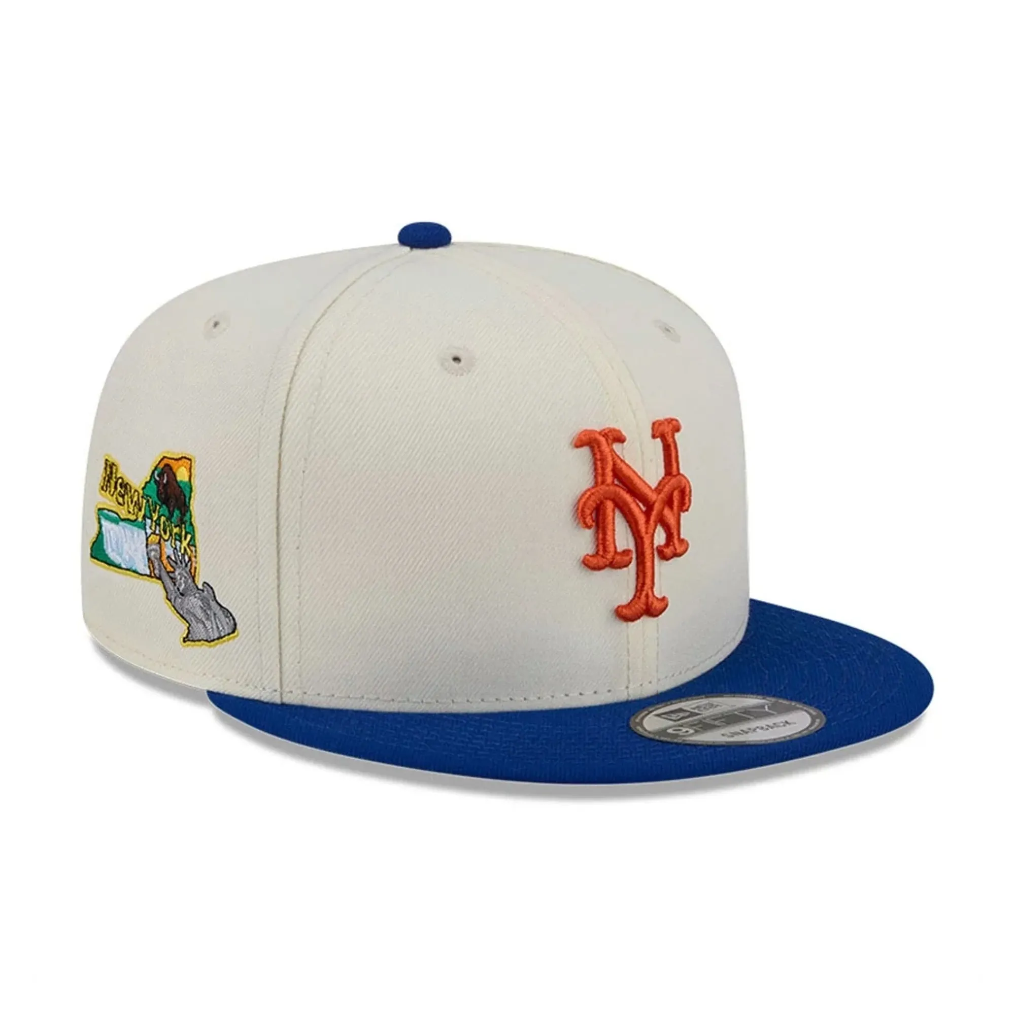 New York Mets MLB Localized White 9FIFTY Snapback Adjustable Cap New Era Cap adult unisex