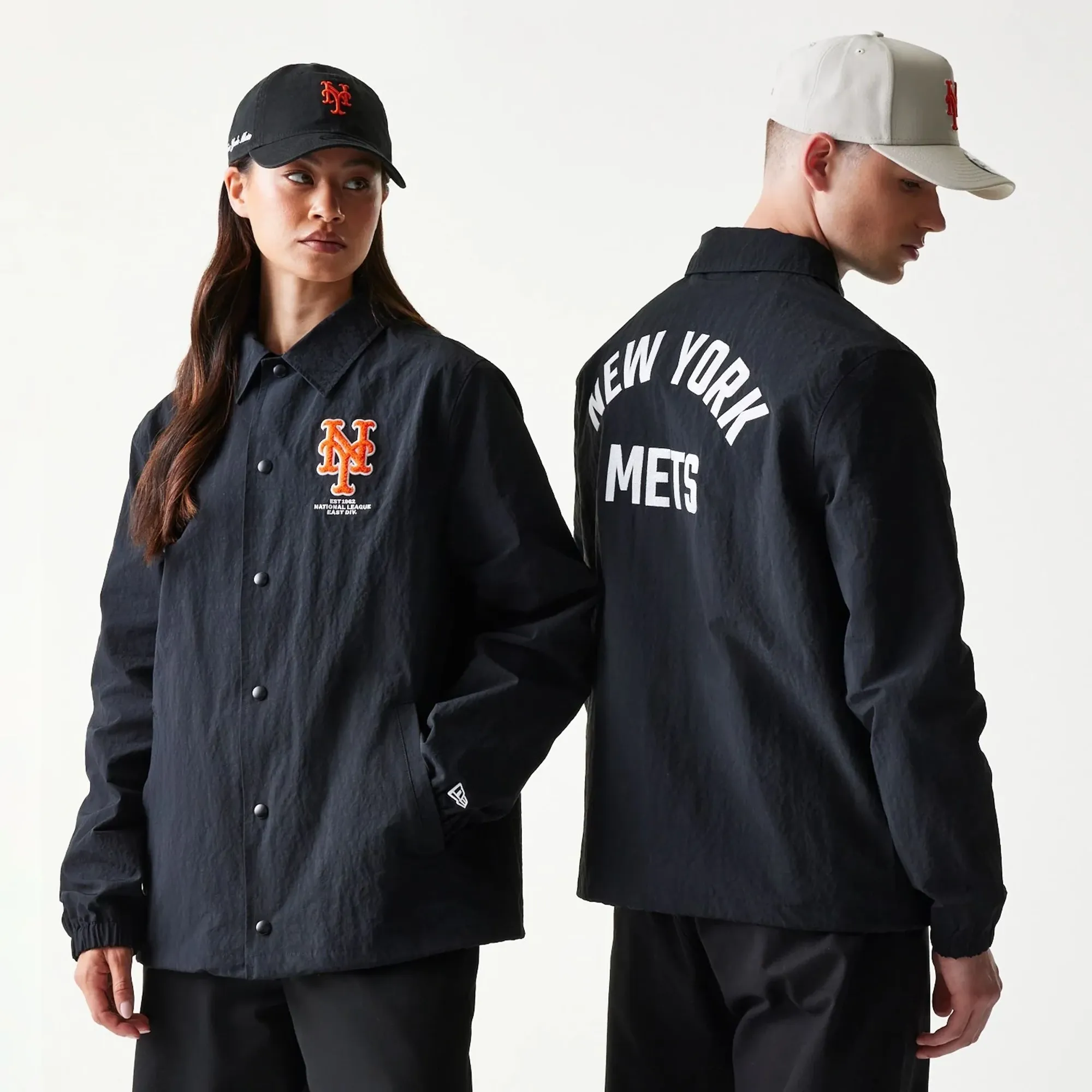 New York Mets MLB Coaches Black Jacket New Era Cap adult unisex