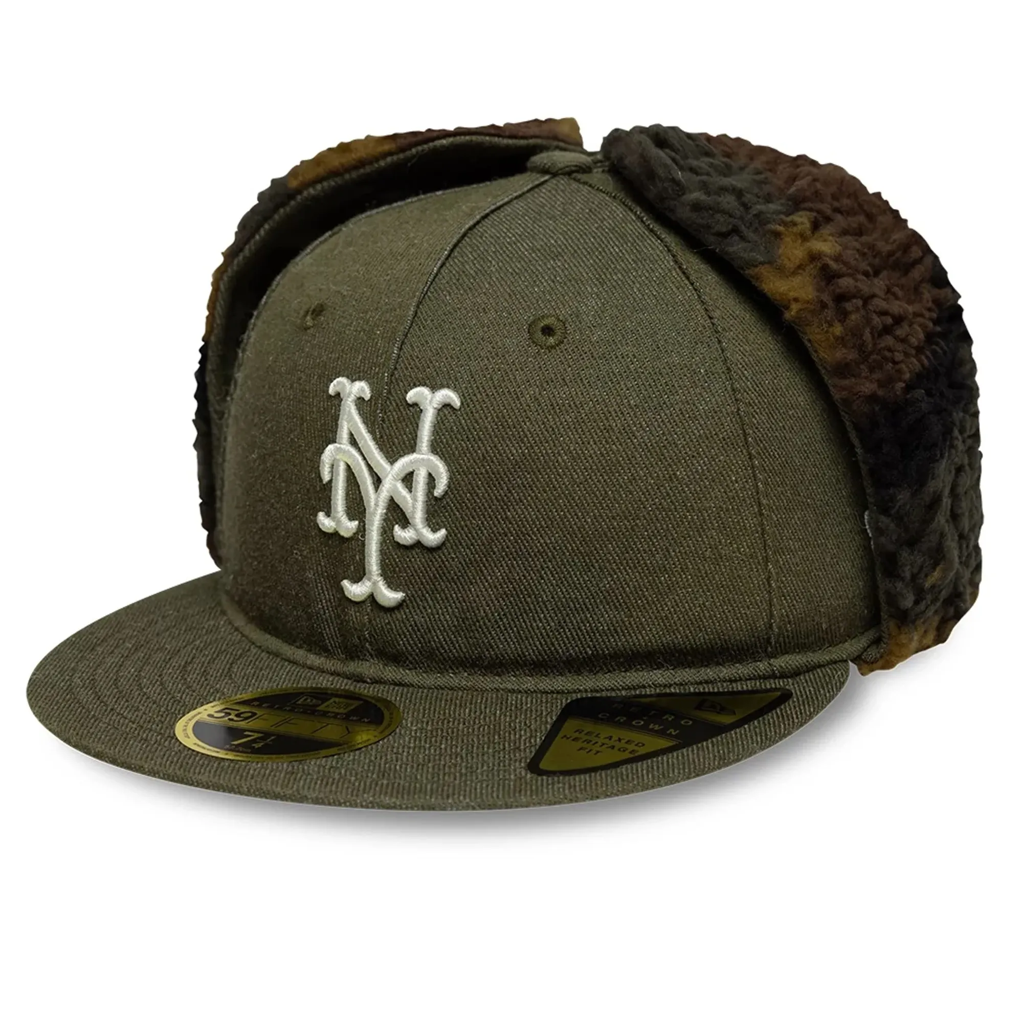 New York Mets MLB Camo Open Green Retro Crown 59FIFTY Fitted Cap New Era Cap adult unisex