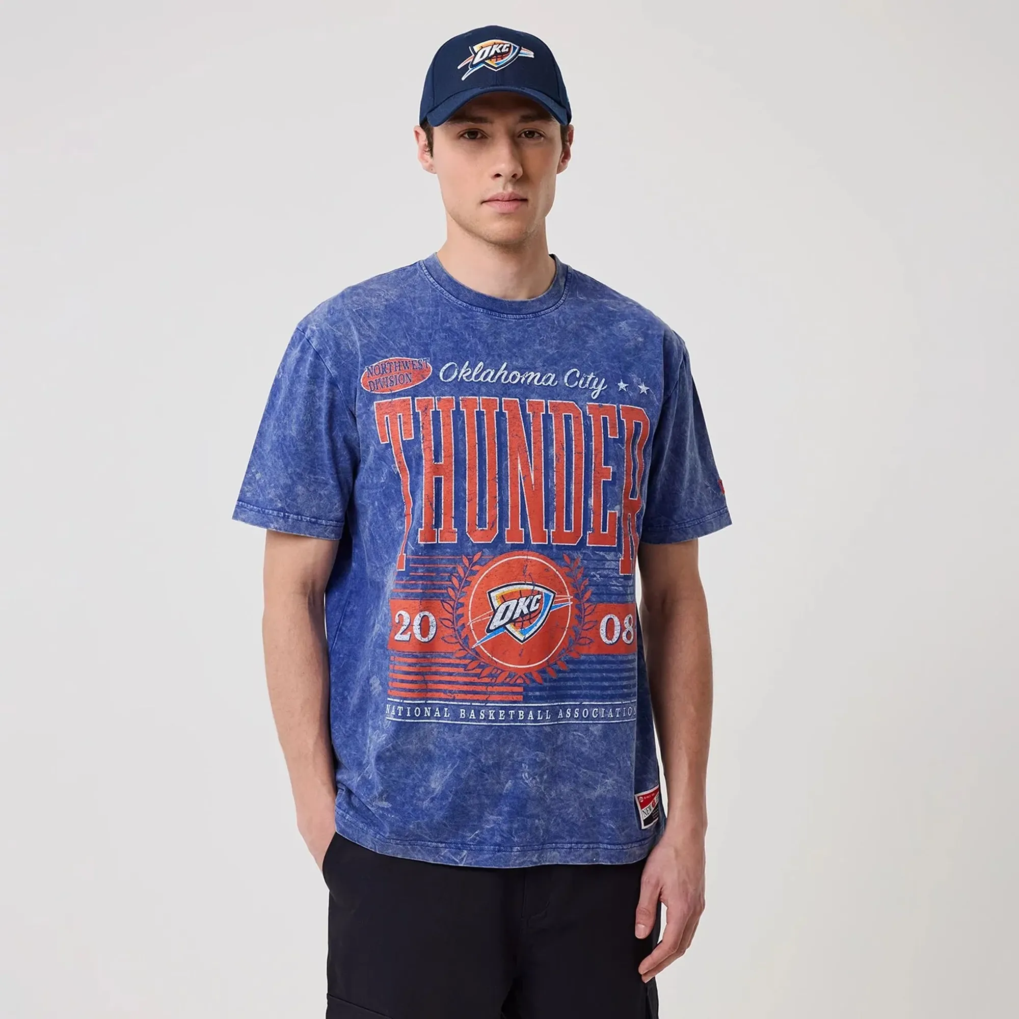 Oklahoma City Thunder NBA Blue T-Shirt New Era Cap adult unisex