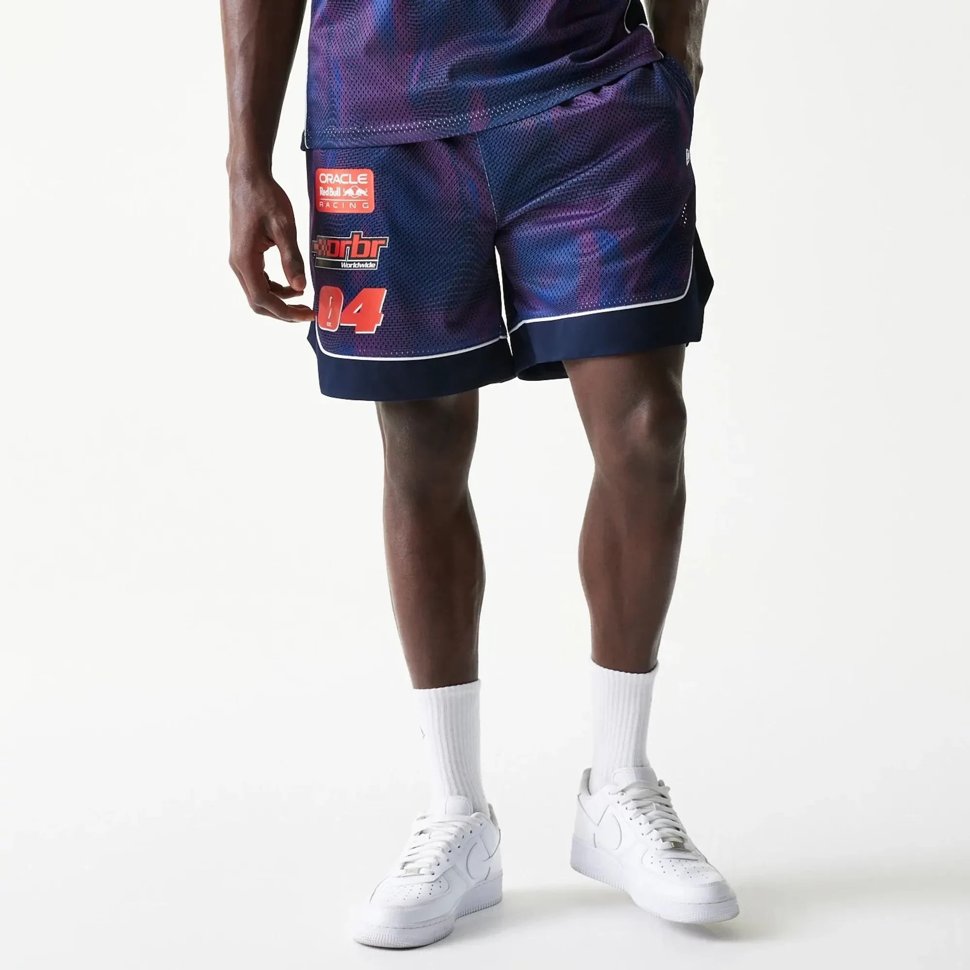 Red Bull Racing Dark Blue Oversized Mesh Shorts New Era Cap adult unisex