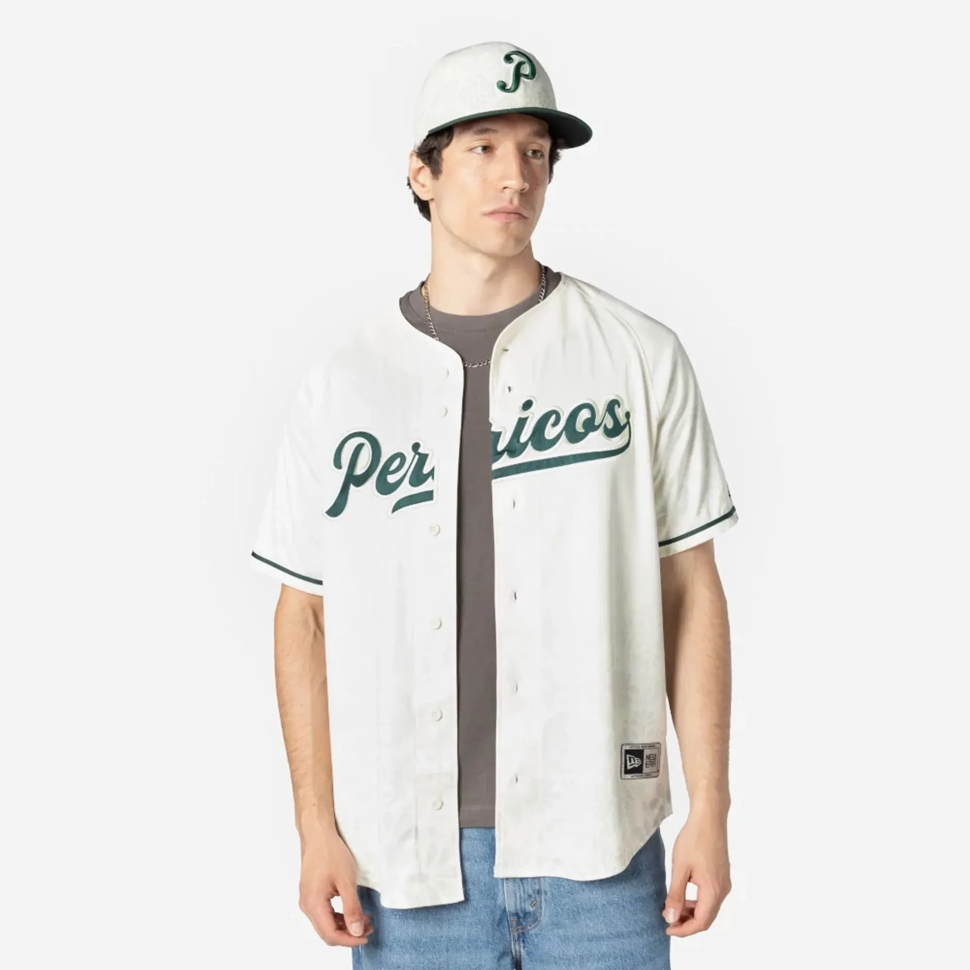 Puebla Pericos Mexico LMB On Field White On-Field Jersey New Era Cap adult unisex
