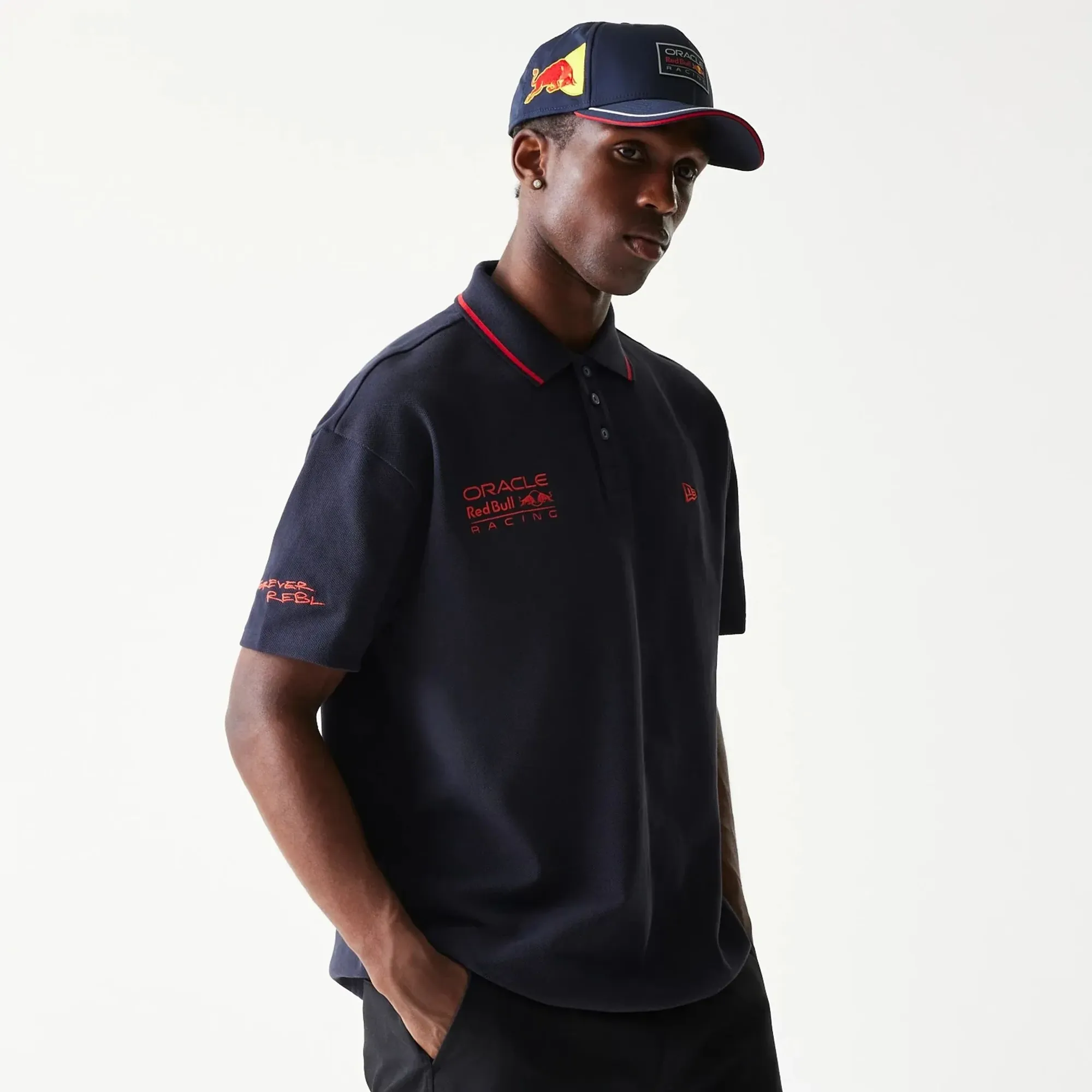 Red Bull Racing Dark Blue Polo T-Shirt New Era Cap adult unisex