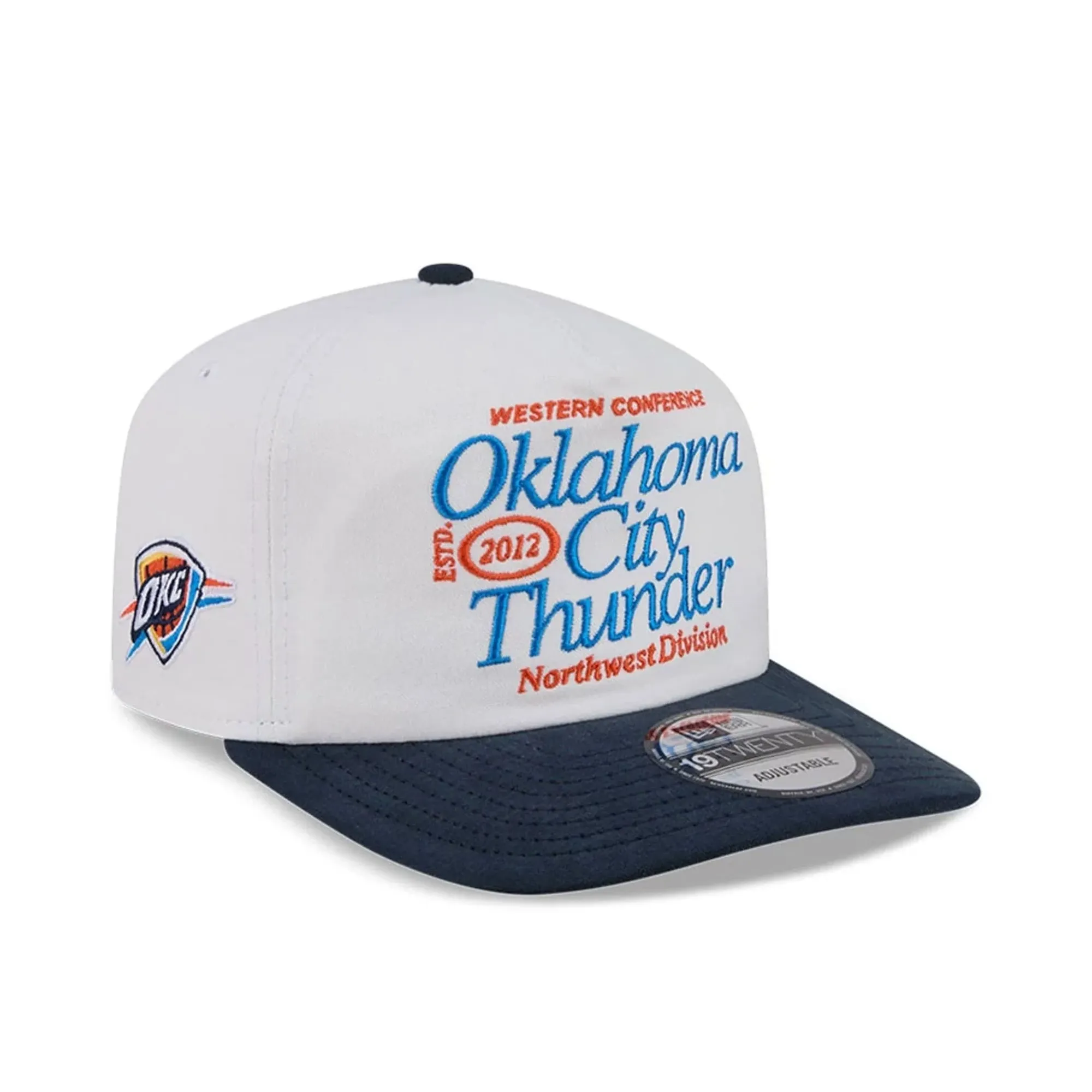 Oklahoma City Thunder NBA Conference White 19TWENTY Adjustable Cap New Era Cap adult unisex