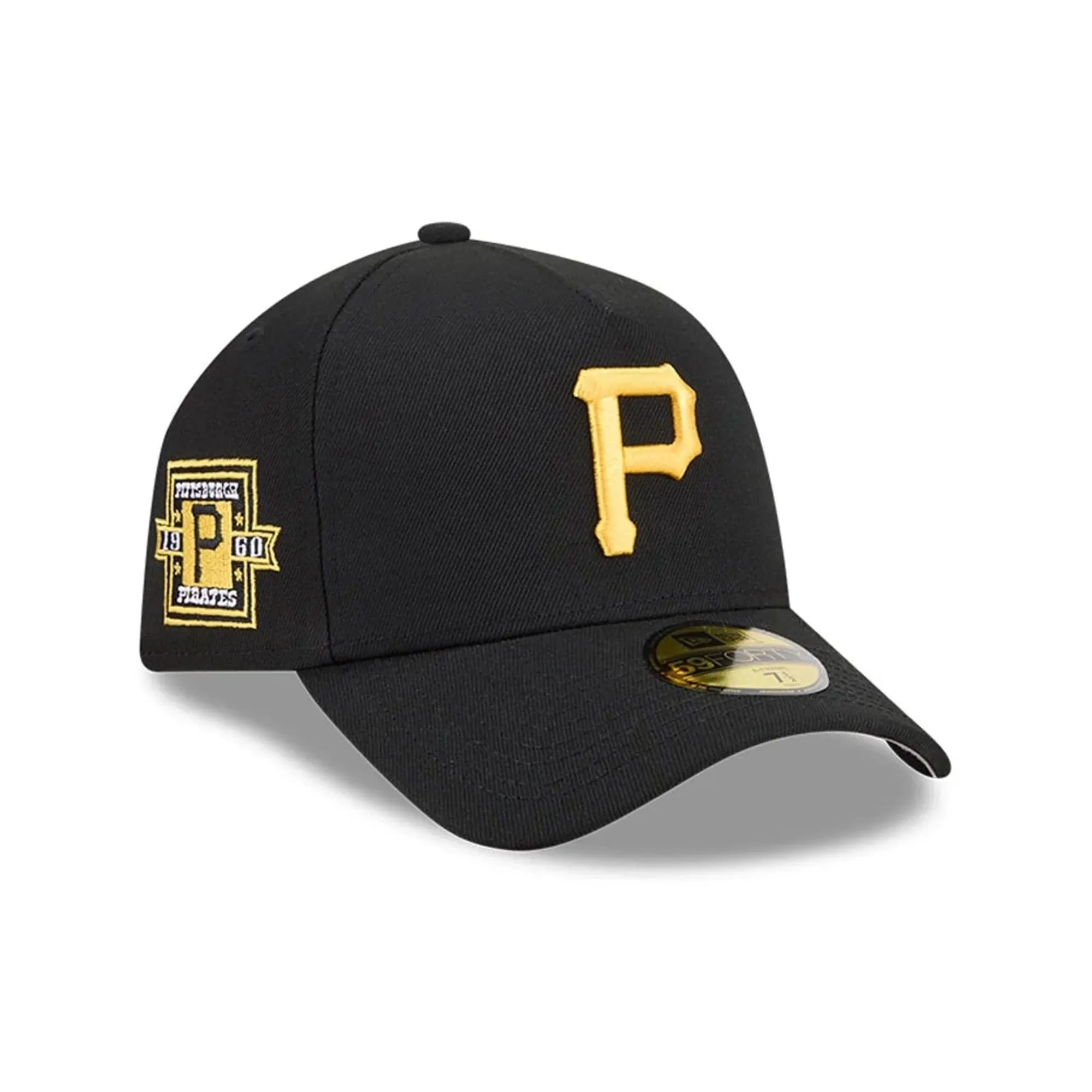 Pittsburgh Pirates MLB Team Side Black 59FORTY A-Frame Fitted Cap New Era Cap adult unisex