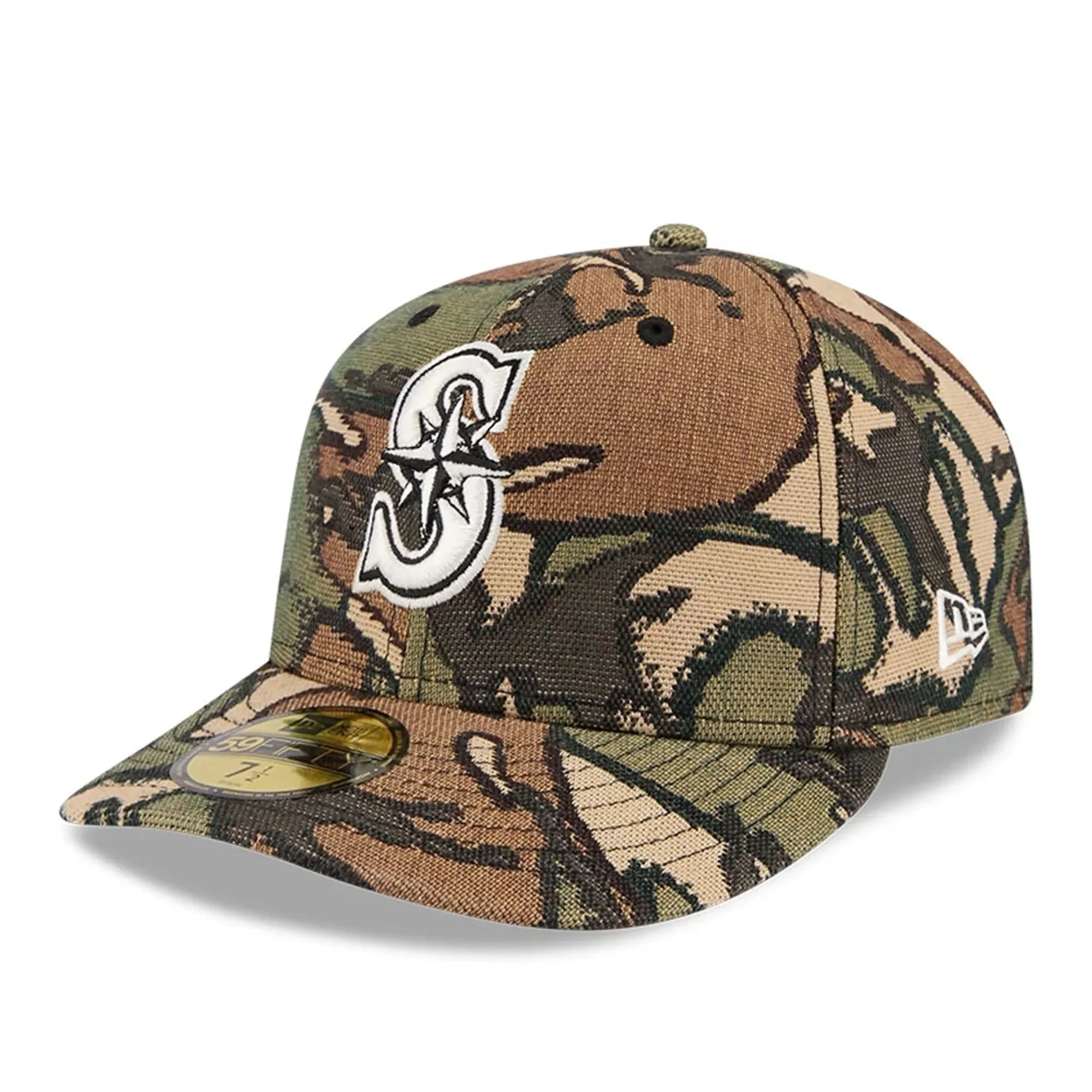 Seattle Mariners MLB Jacquard Camo 59FIFTY Fitted Cap New Era Cap adult unisex