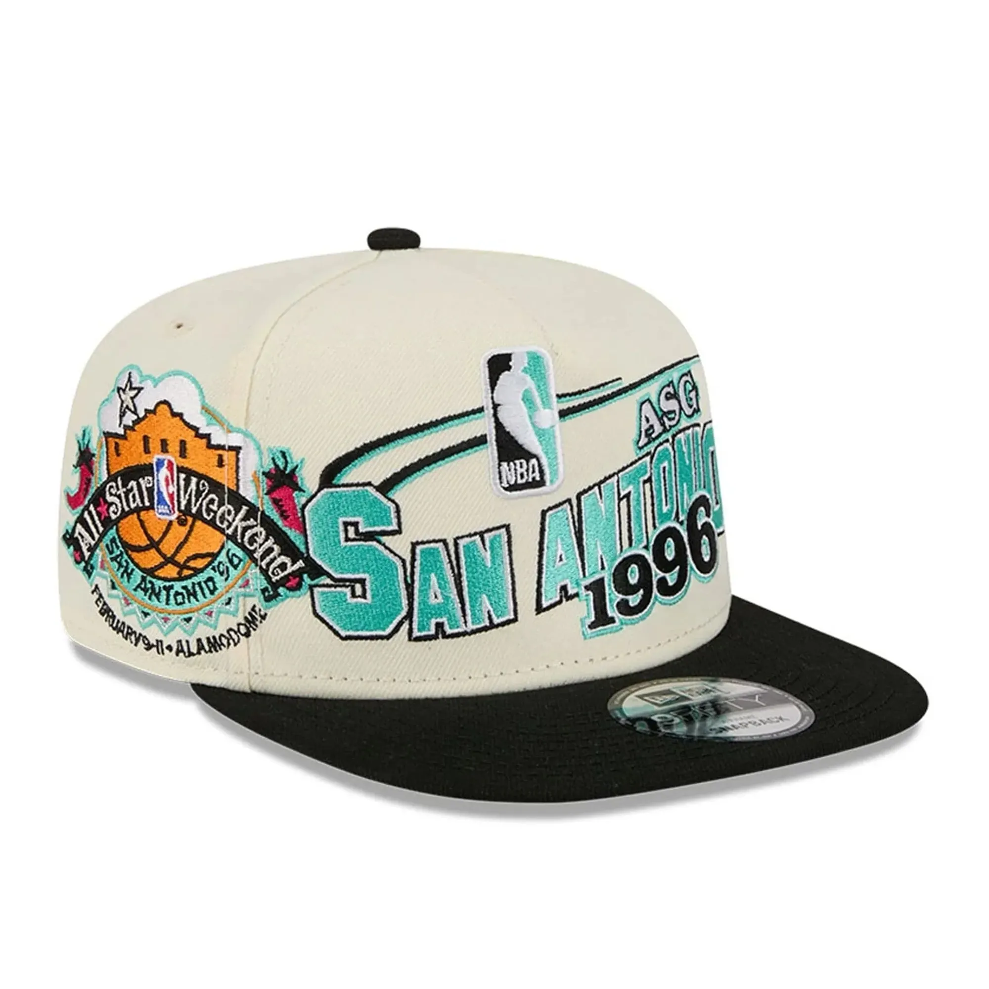 Spurs NBA Hardwood Classic ASG White 9FIFTY A-Frame Snapback Adjustable Cap New Era Cap adult unisex