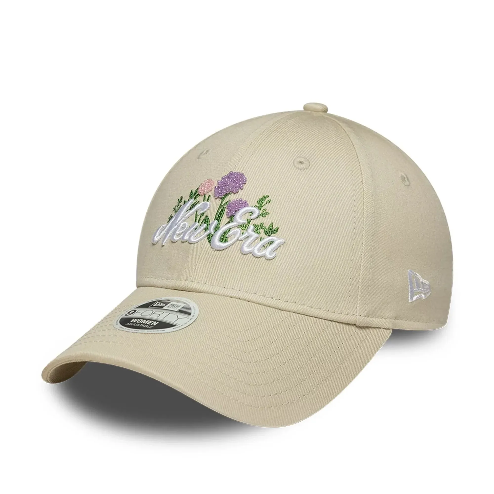 Womens New Era Beaded Light Beige 9FORTY Adjustable Cap adult female