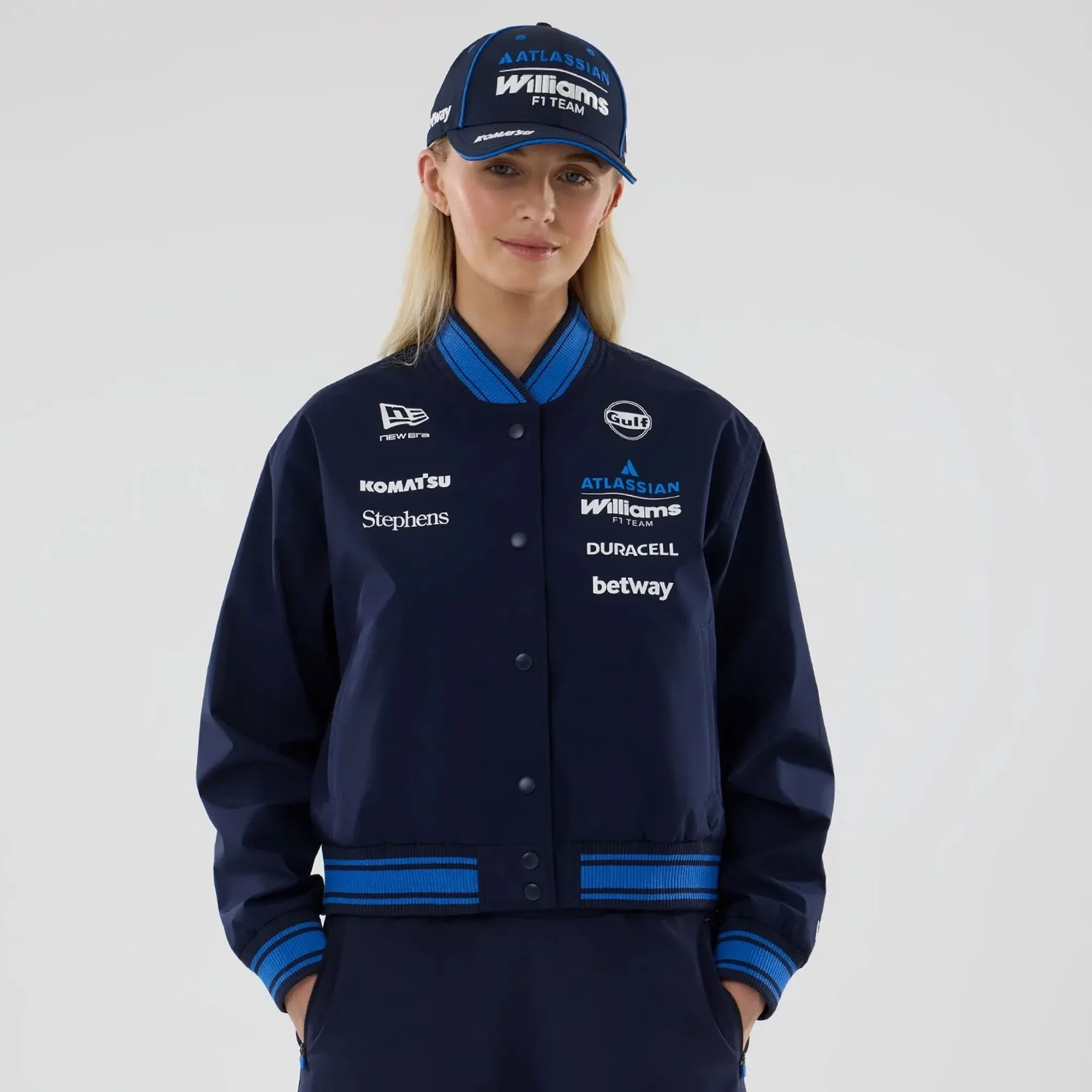 Womens Williams Navy Varsity Jacket New Era Cap adult female