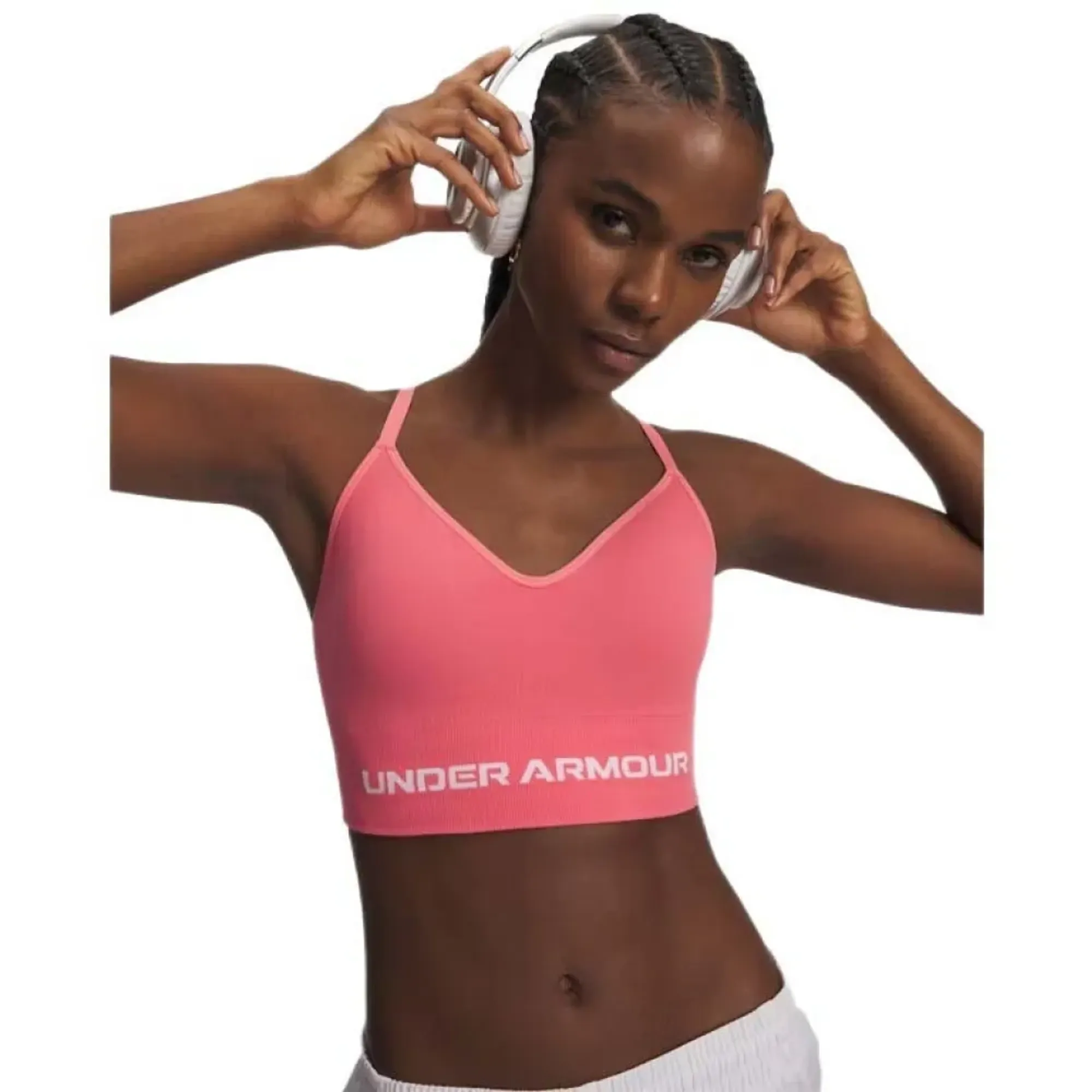 Under Armour Vanish Seamless Women's Low Sports Bra Bittersweet Pink / White L