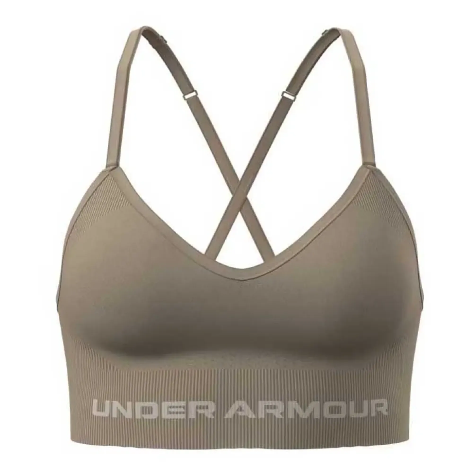 Under Armour Vanish Seamless Women's Low Sports Bra City Khaki / Summit White L