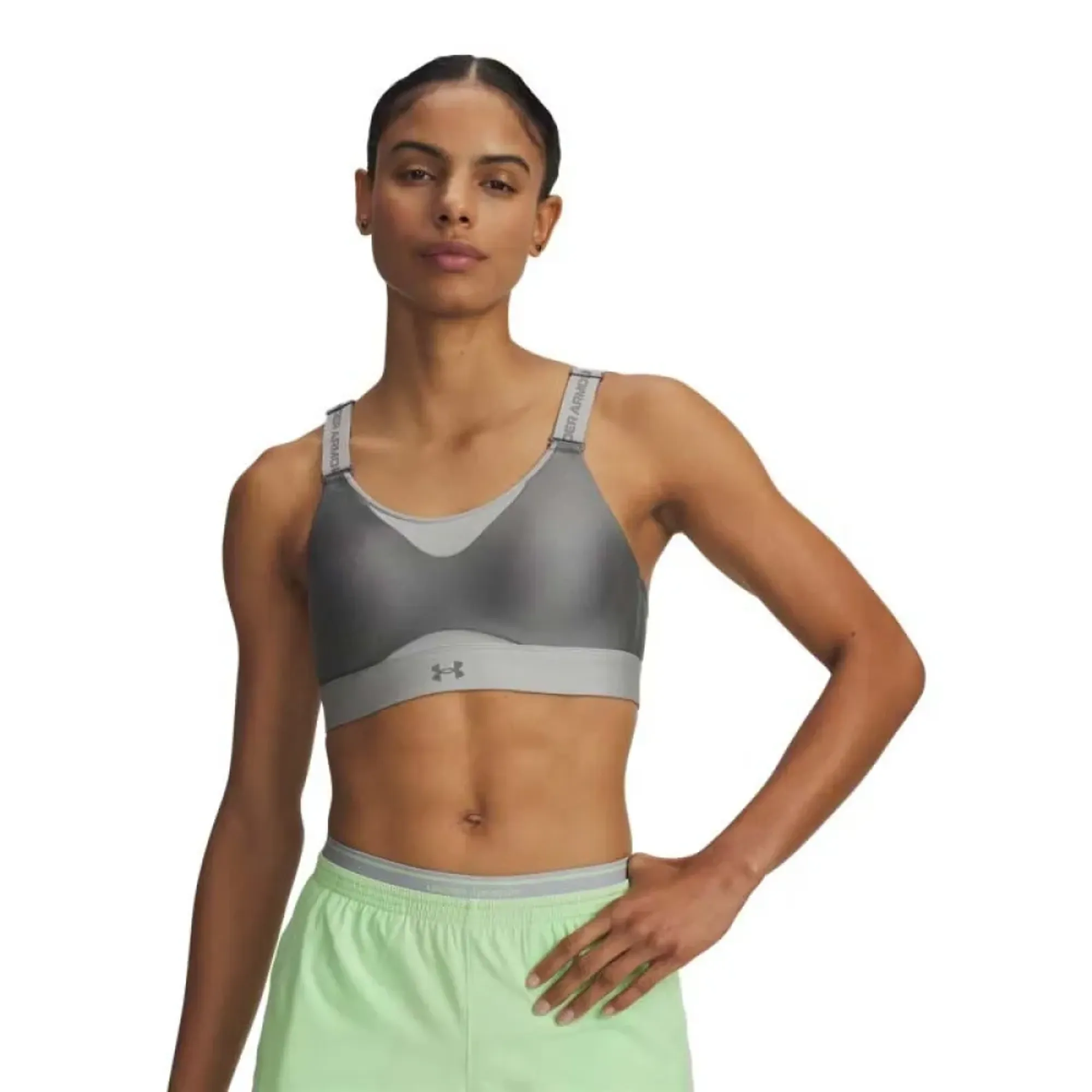 Under Armour  Infinity 2.0 High Women's Sports Bra Clay Green / Titanium / Clay Green L A-C