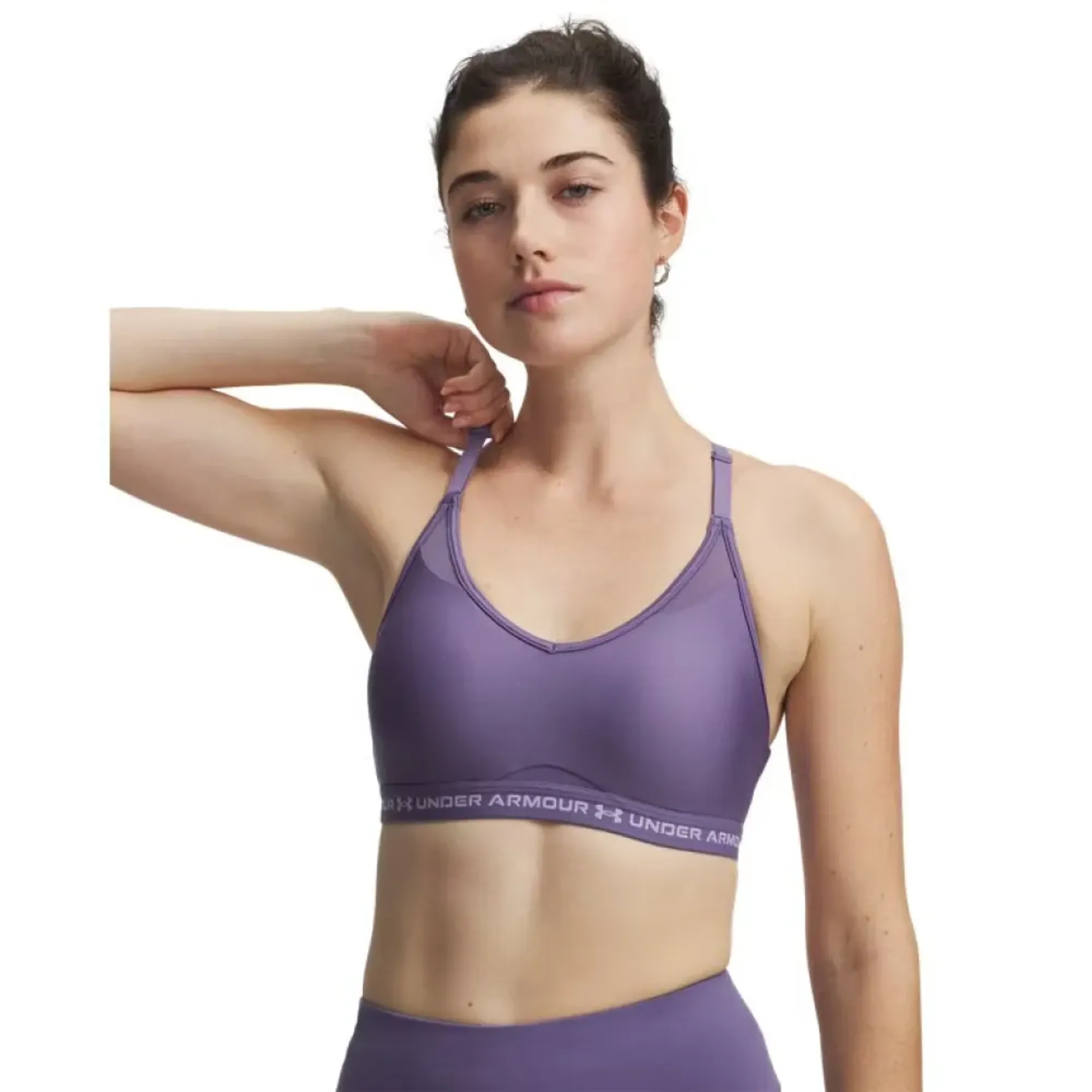 Under Armour  Crossback Low Women's Sports Bra Purple Luxe / Purple Crest L