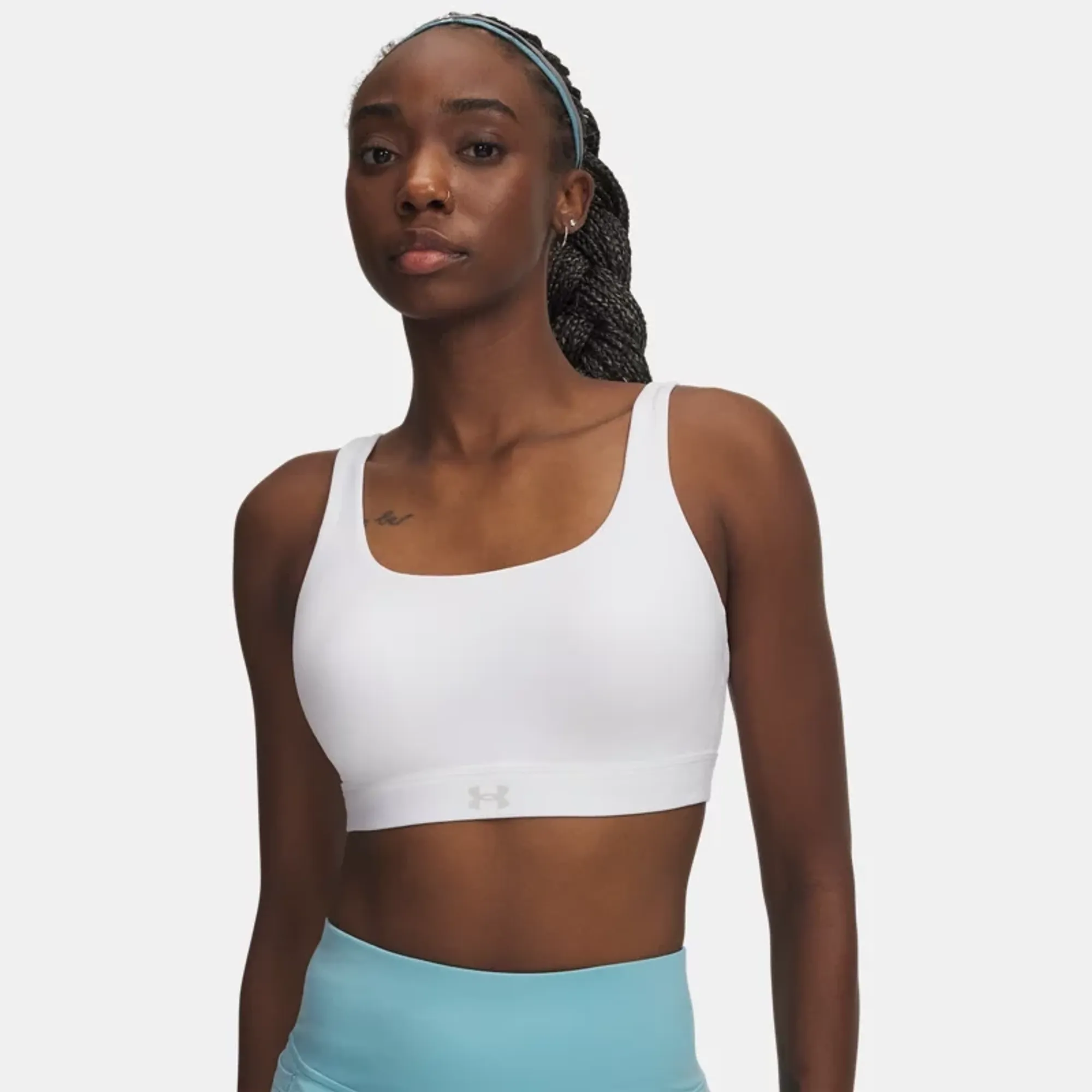 Under Armour  Effortless High Women's Sports Bra White / Halo Gray L A-C