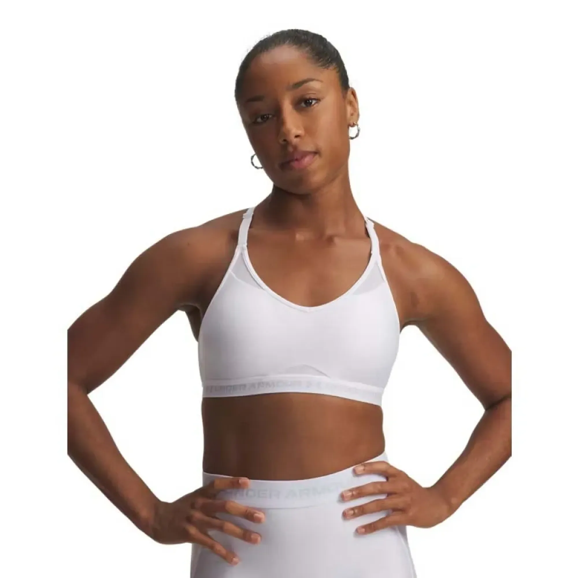 Under Armour  Crossback Low Women's Sports Bra White / Halo Gray L