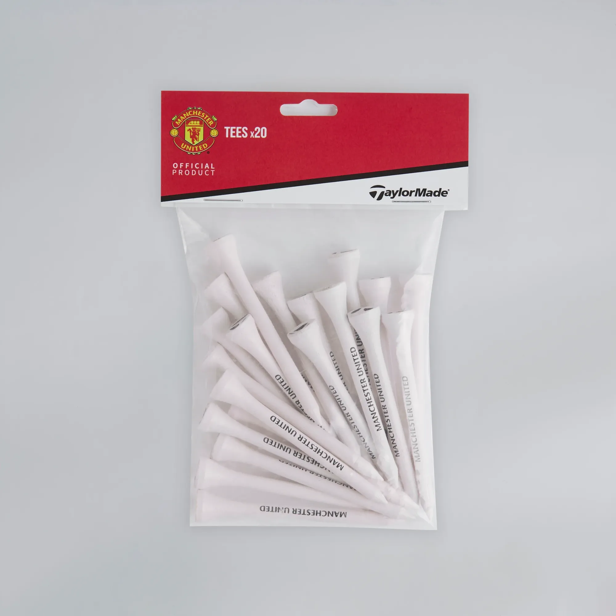 Manchester United X TaylorMade Bag of 20 Golf Tees White
