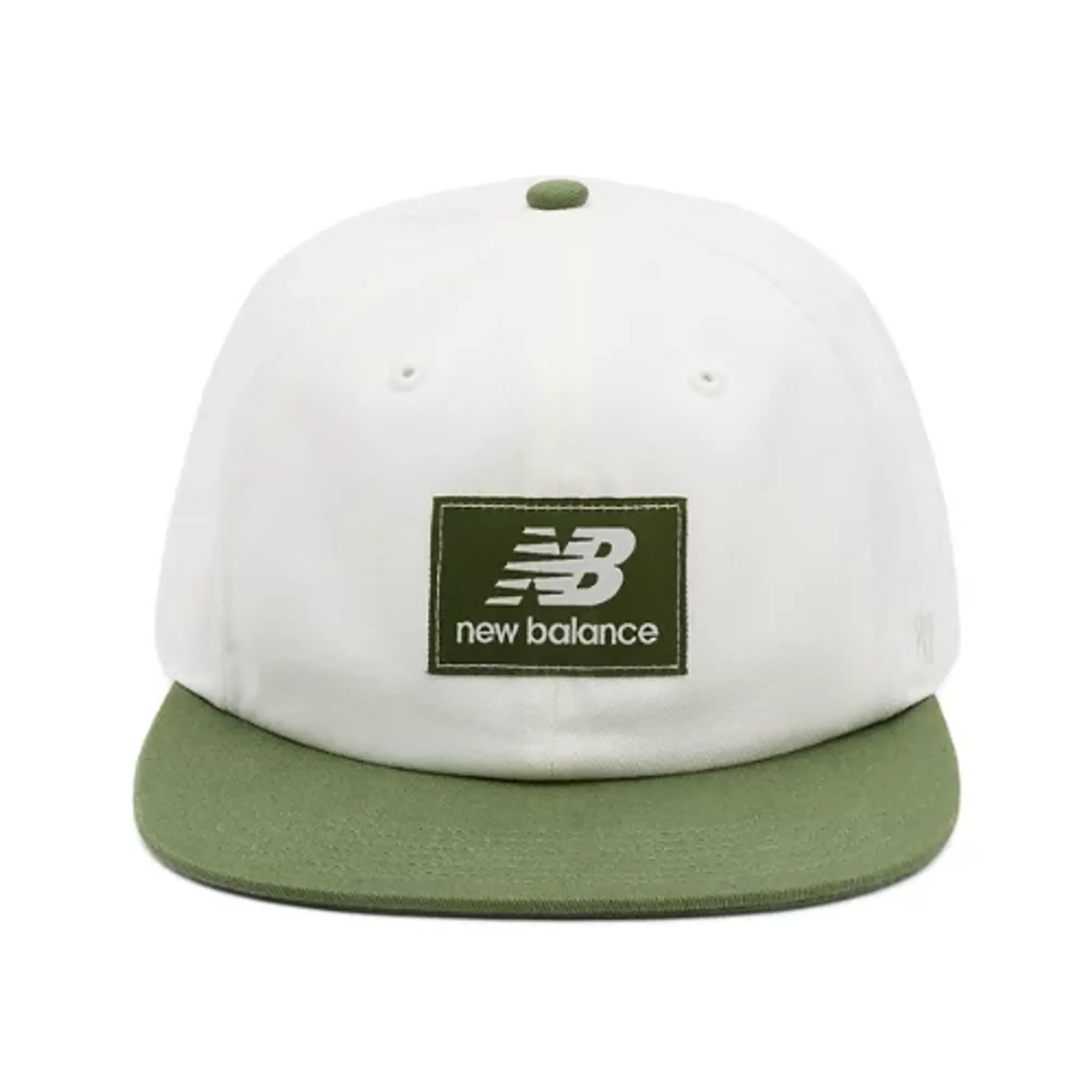 New Balance Unisex '47 Captain RL in White/Green Cotton Twill