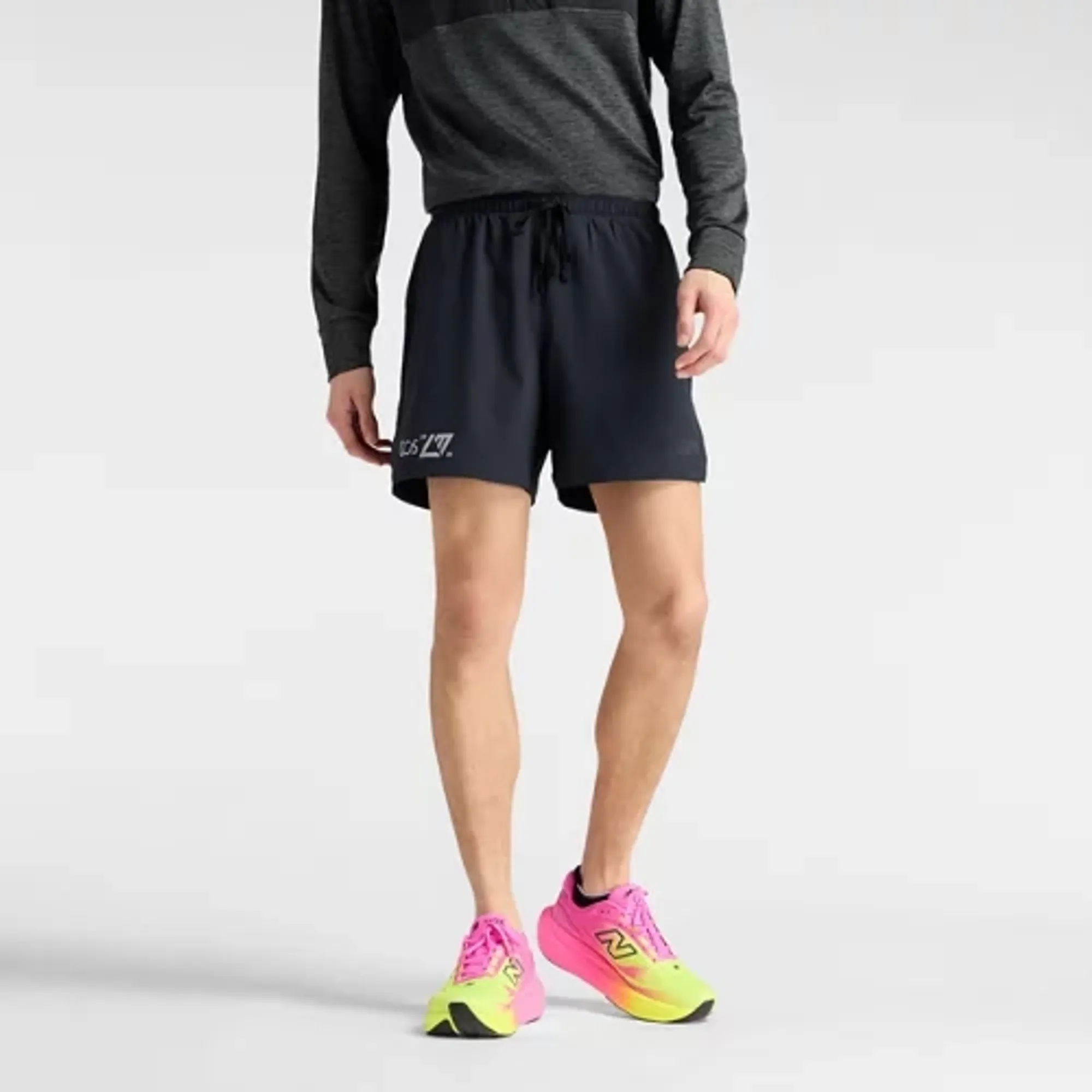 New Balance Men's London Edition RC Essentials Short 5" in Black Polywoven