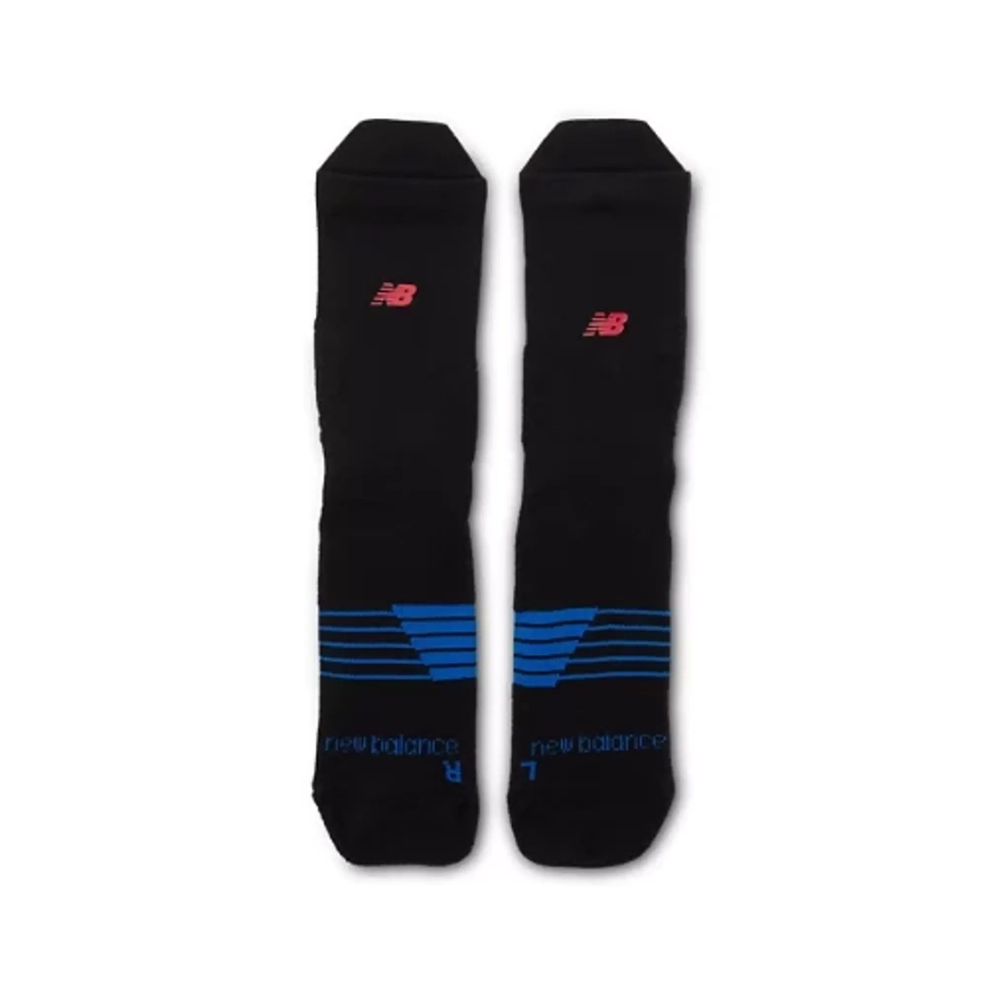 New Balance Unisex Basketball Crew Socks 1 Pair in Black/Blue Nylon