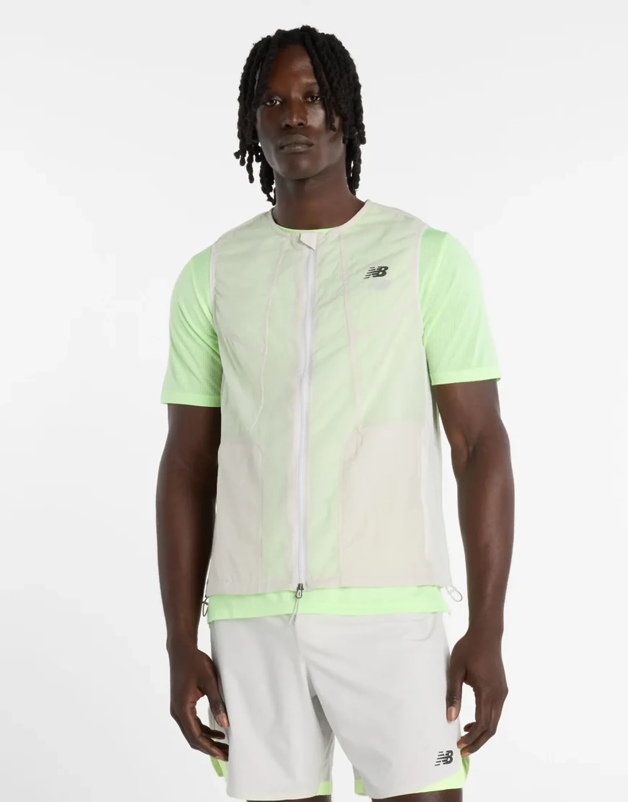 New Balance Men's RC Vest in Grey Polywoven