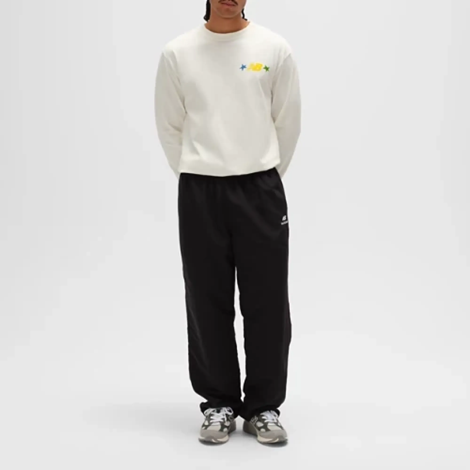 New Balance Men's Made in USA Track Pant in Black Nylon Woven
