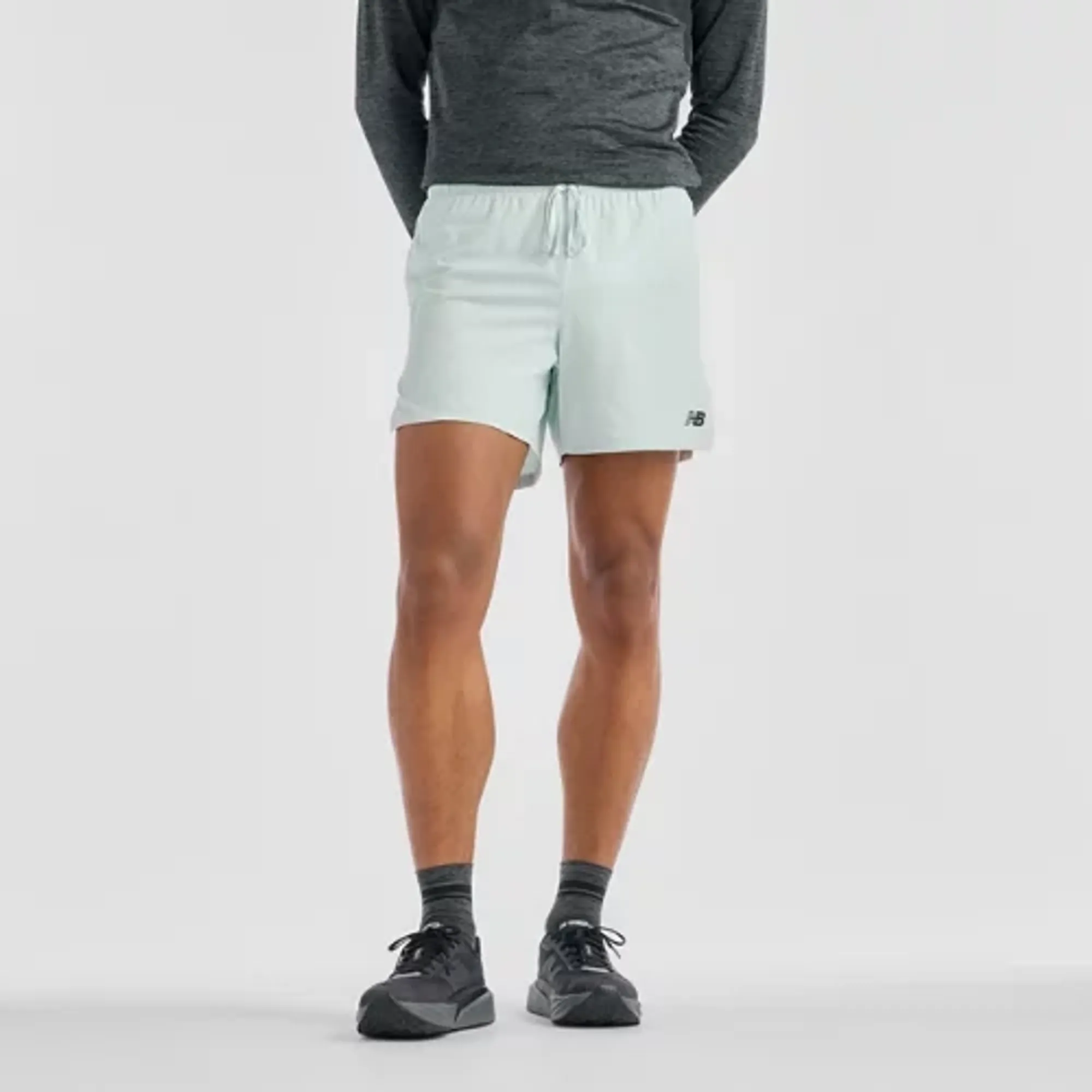 New Balance Men's RC Essential Short 5" in Green Polywoven