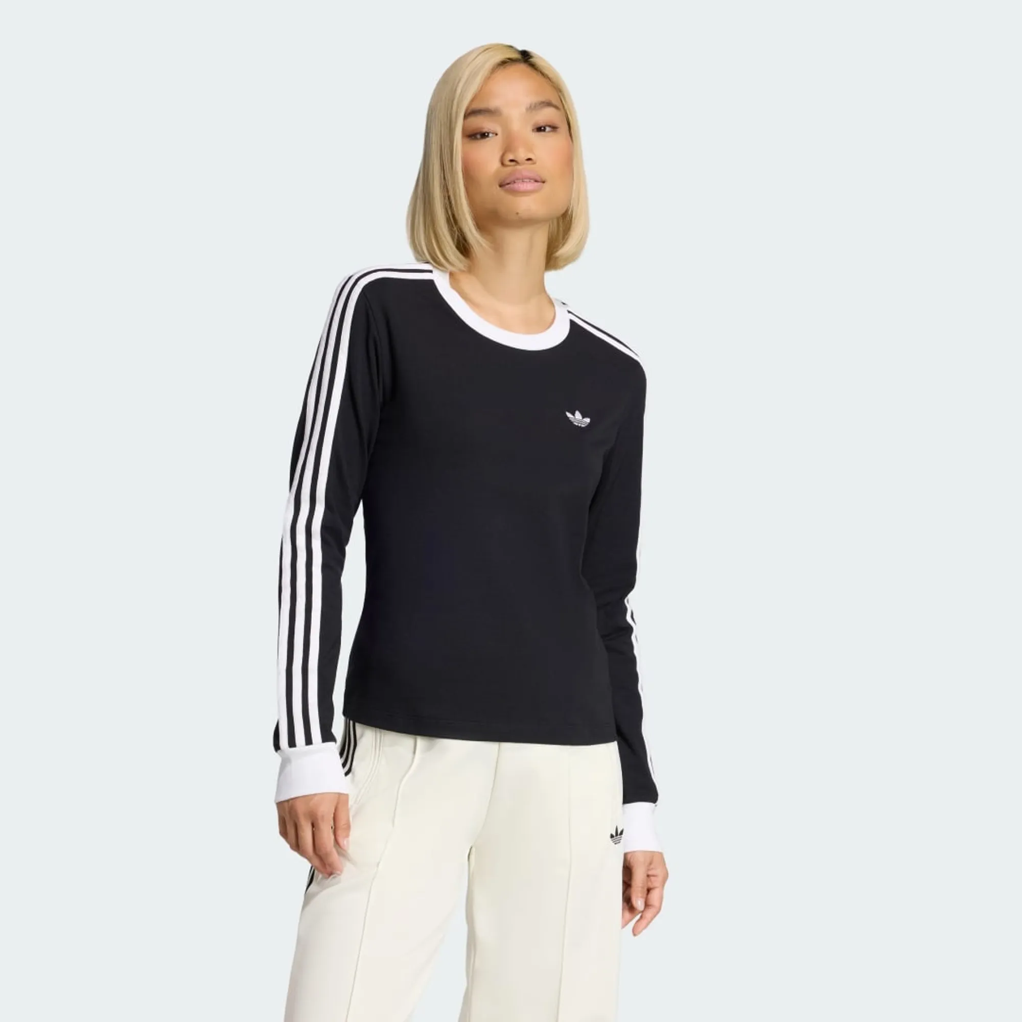 adidas 3 STRIPES LONG SLEEVE (SLIM) T-Shirt