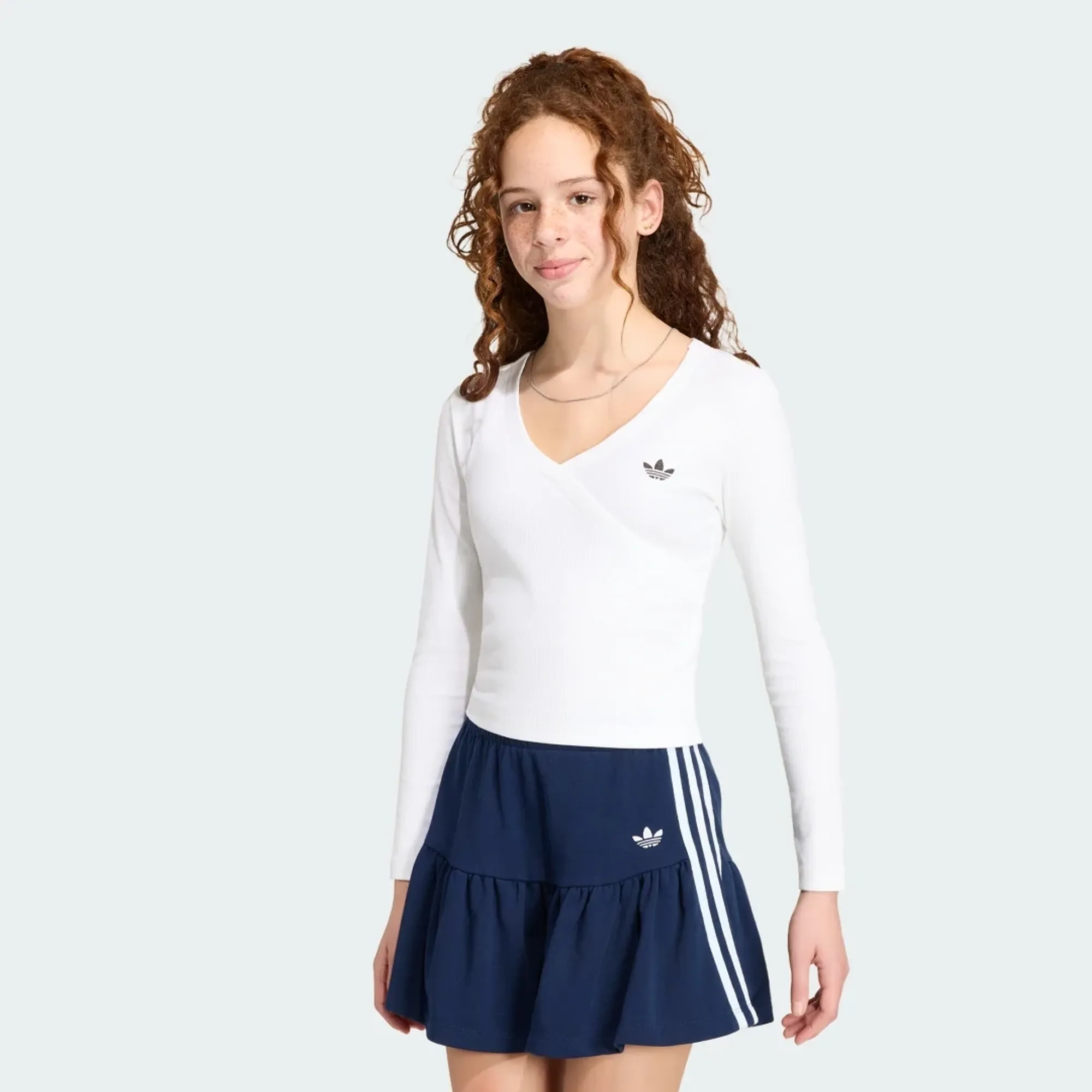adidas SLIM MINI RIB WRAP Long-Sleeve Top T-Shirt