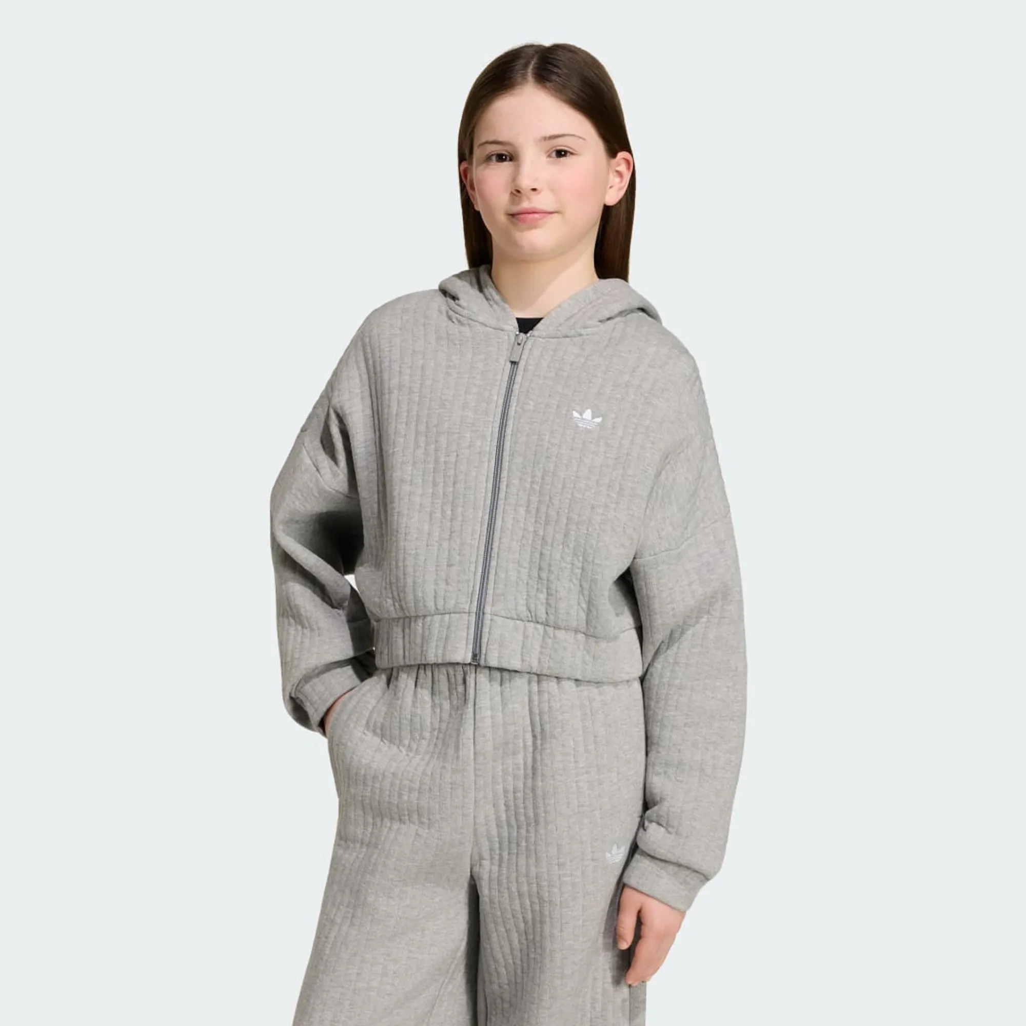 adidas LOOSE PADDED RIB ZIP HOODIE