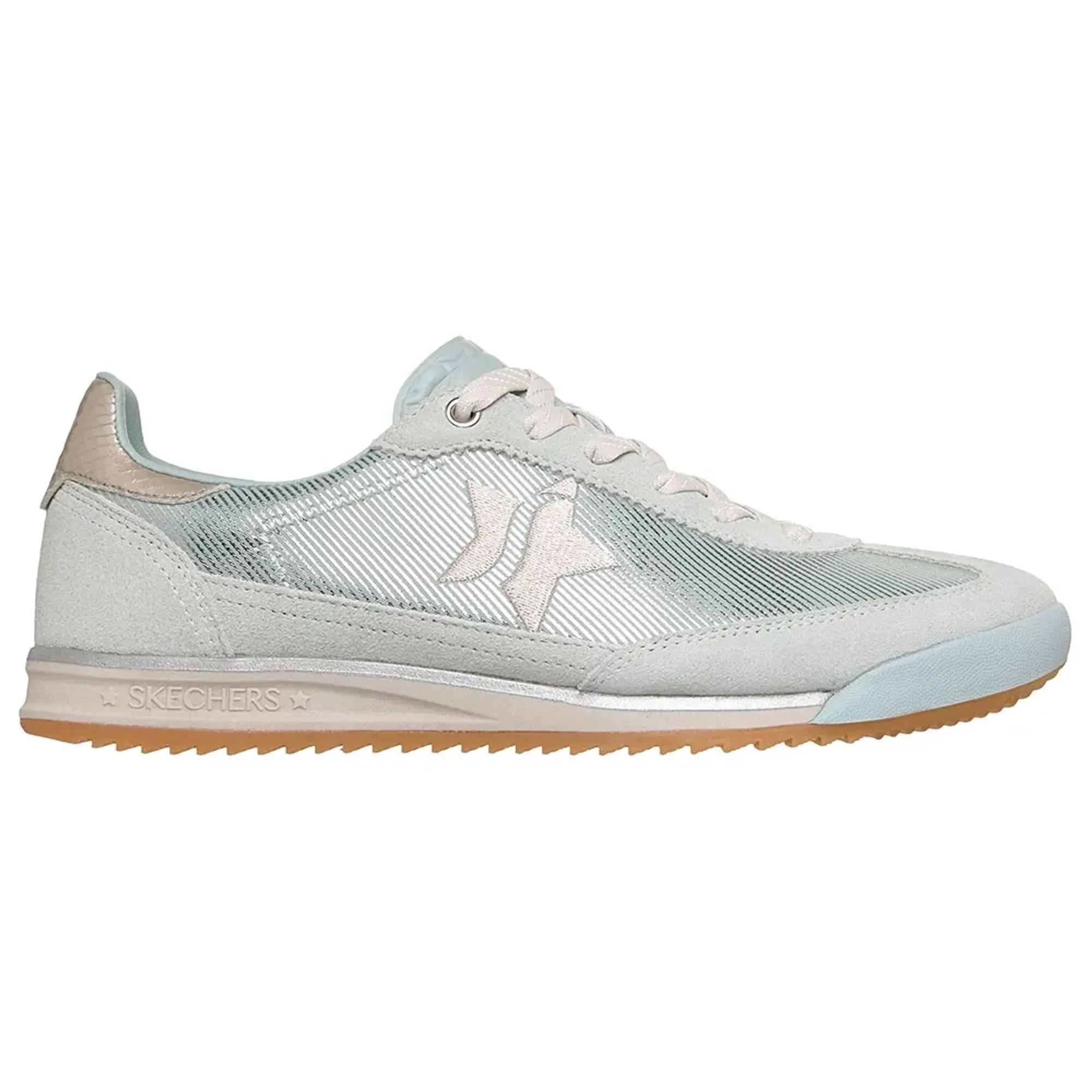 Skechers Women's SKX 92 - Perfectly Shimmered Sneaker in Sage | Leather/Textile