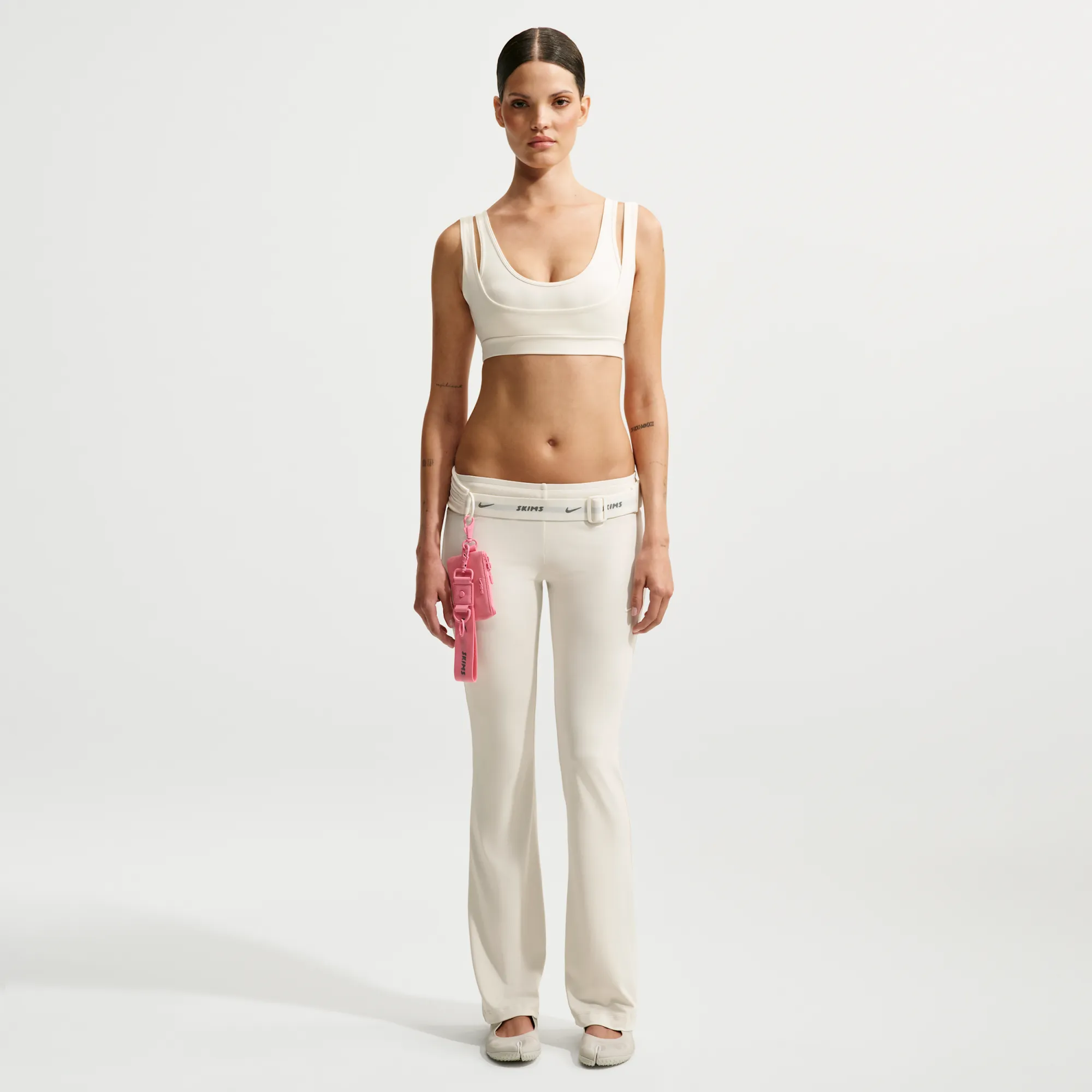 NikeSKIMS Airy Women's Low-Rise Mini Flare Trousers - White