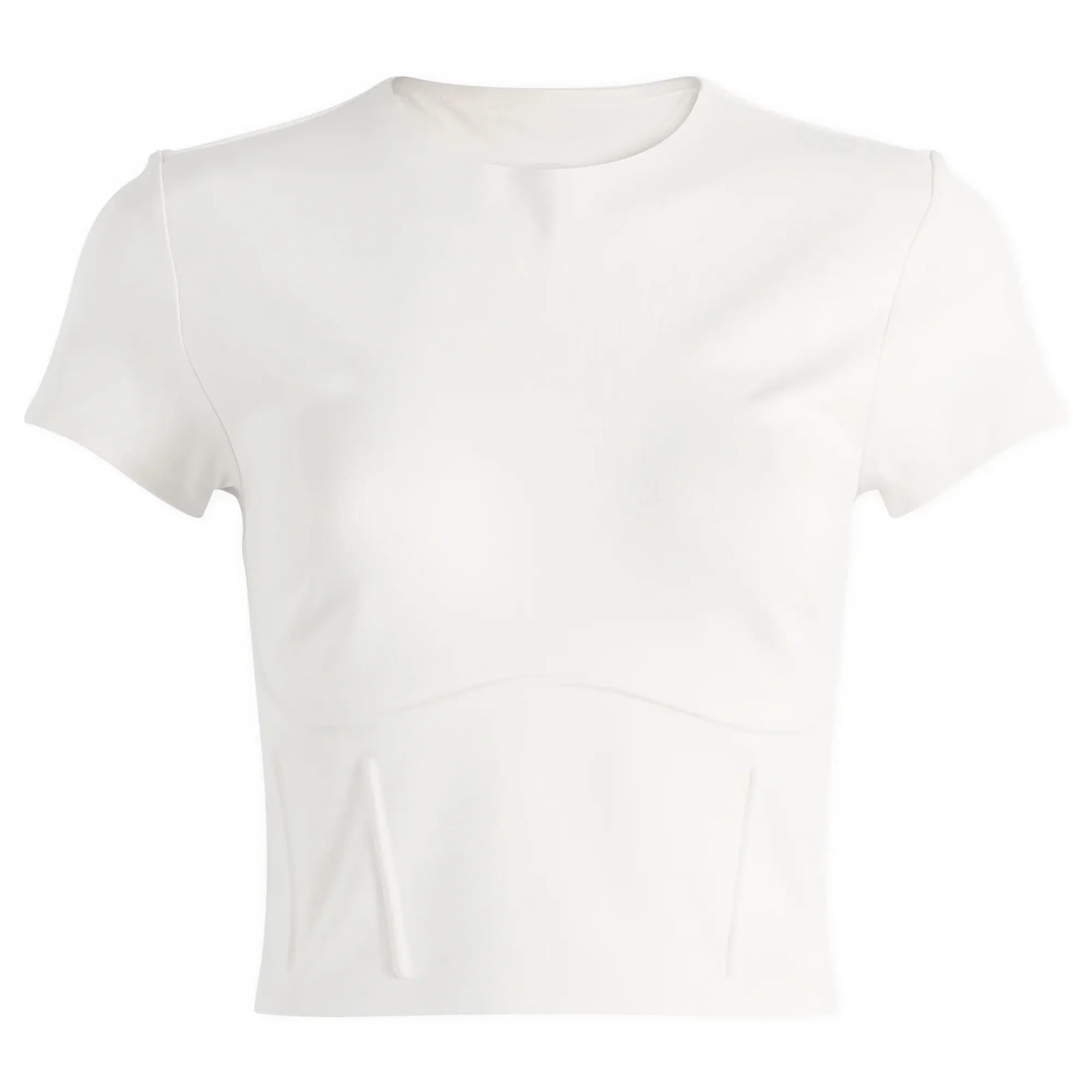 Nike Women's x SKIMS Matte Corset Short Sleeve Crop Top Ivory