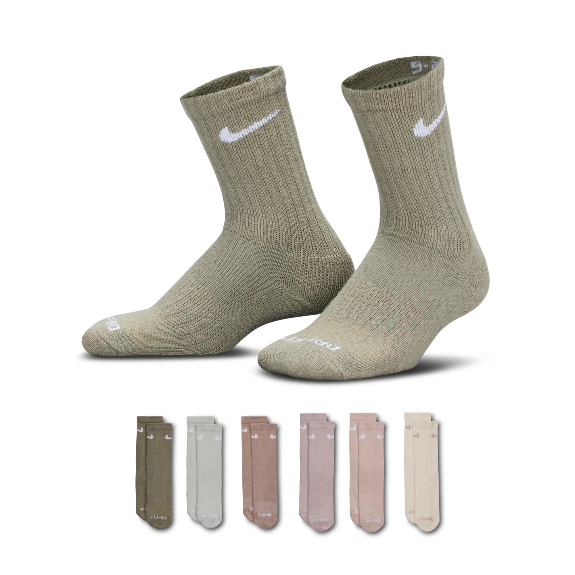 Nike Performance Basics Kids' Dri-FIT Crew Socks - White