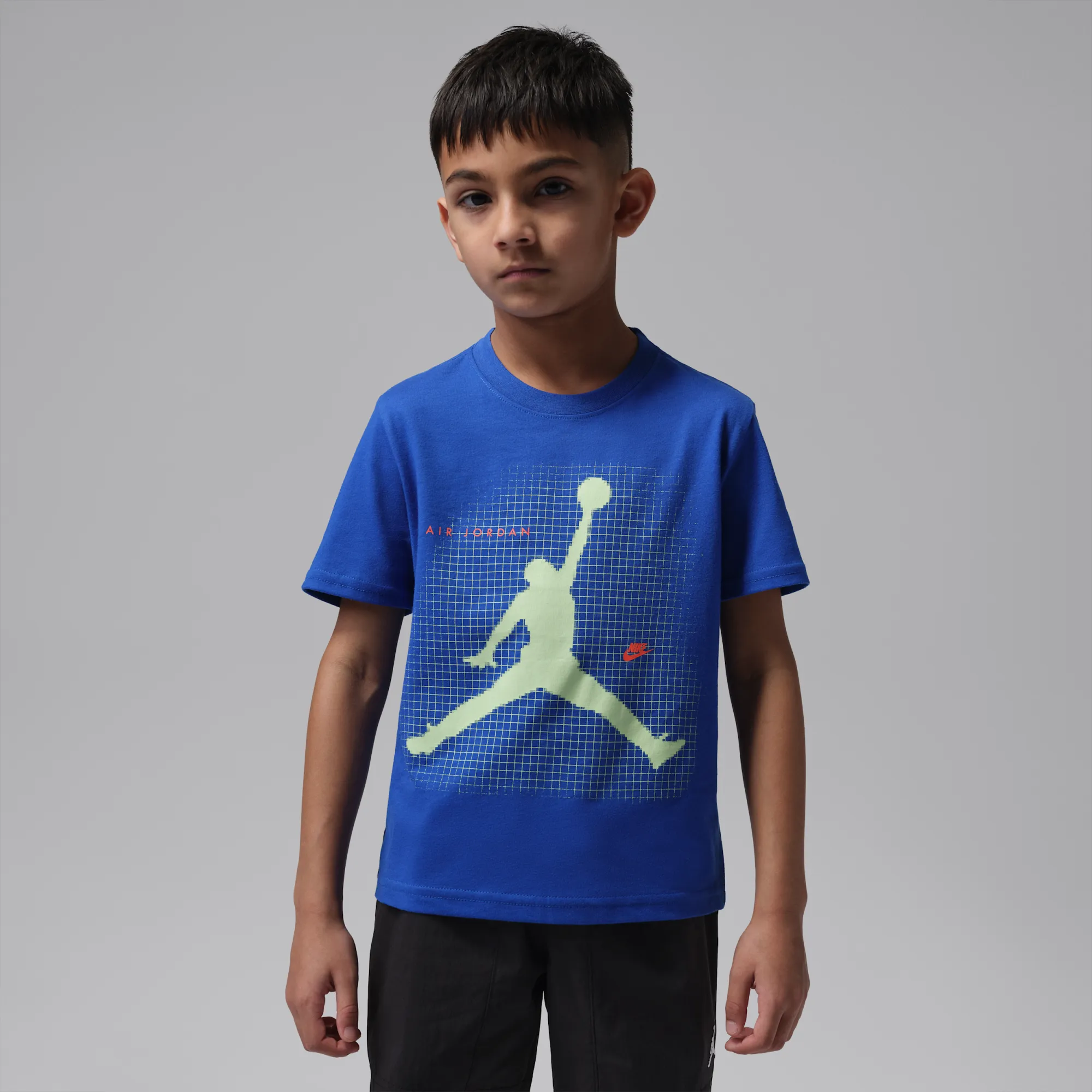 Nike Jordan Younger Kids' Jumpman Grid Blur T-Shirt - Blue