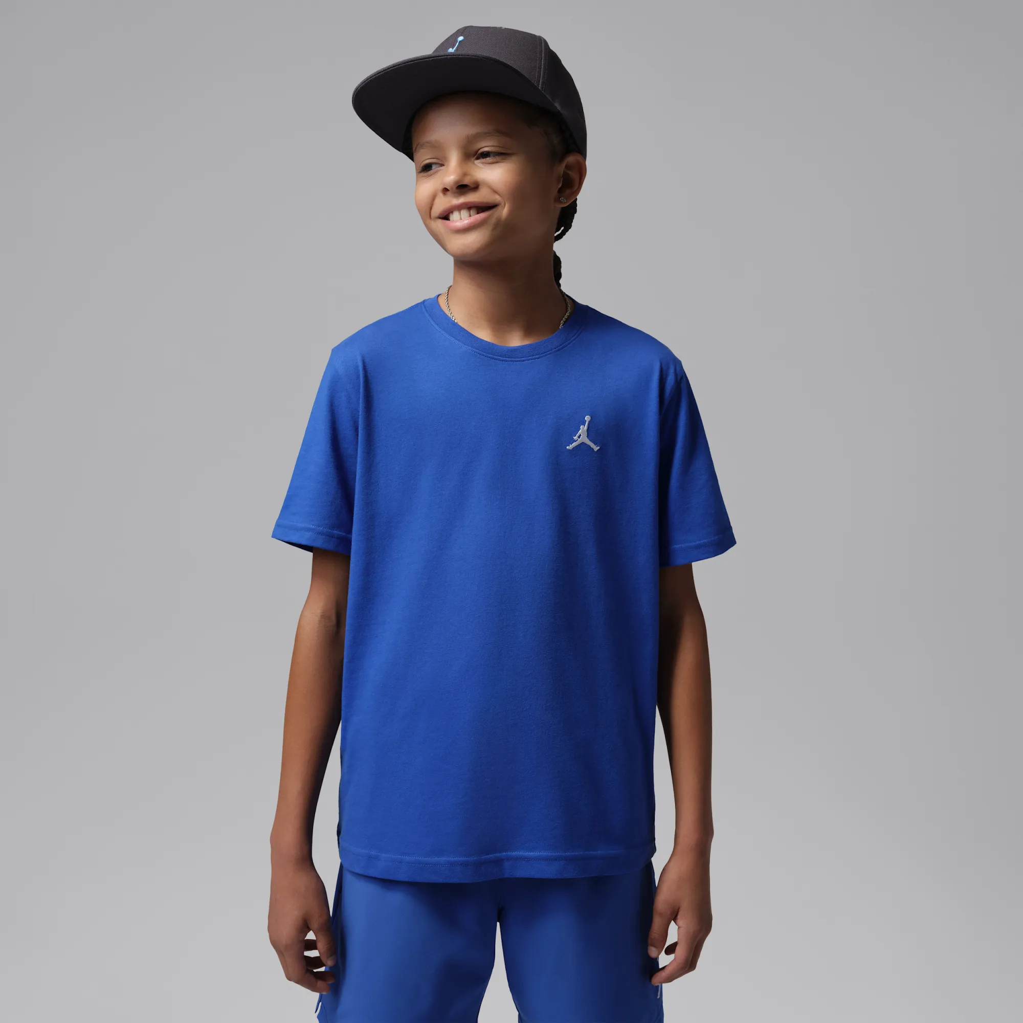 Nike Jordan Older Kids' Jumpman Air Embroidered T-Shirt - Blue