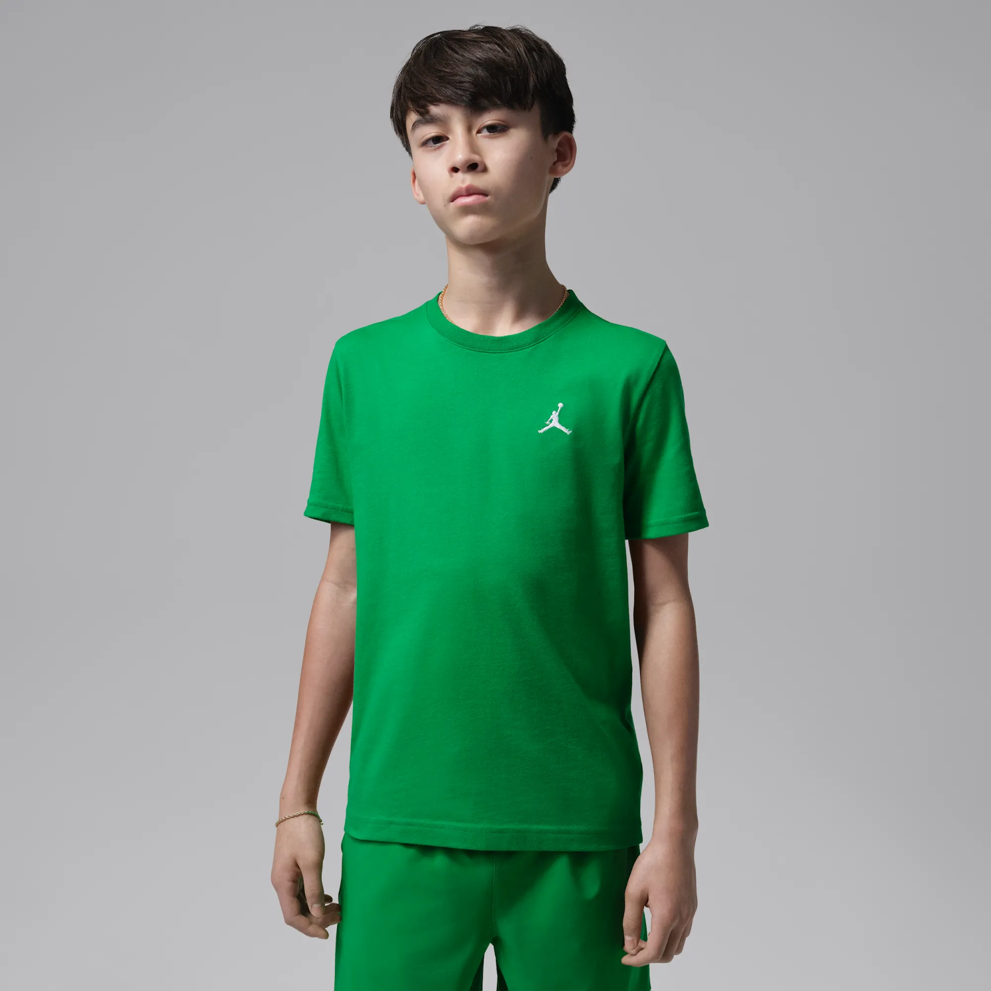 Nike Jordan Older Kids' Jumpman Air Embroidered T-Shirt - Green