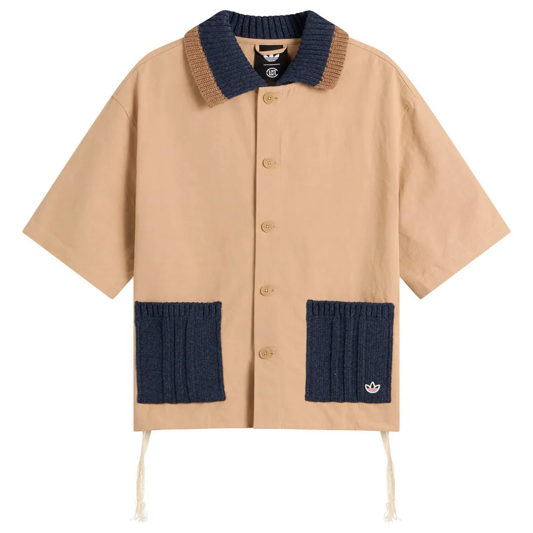 ミュージシャン buddix Guayabera Zip SS FANTASTICS Adidas Men's Clot Ss Guayabera By Edison Chen Warm Sandstone