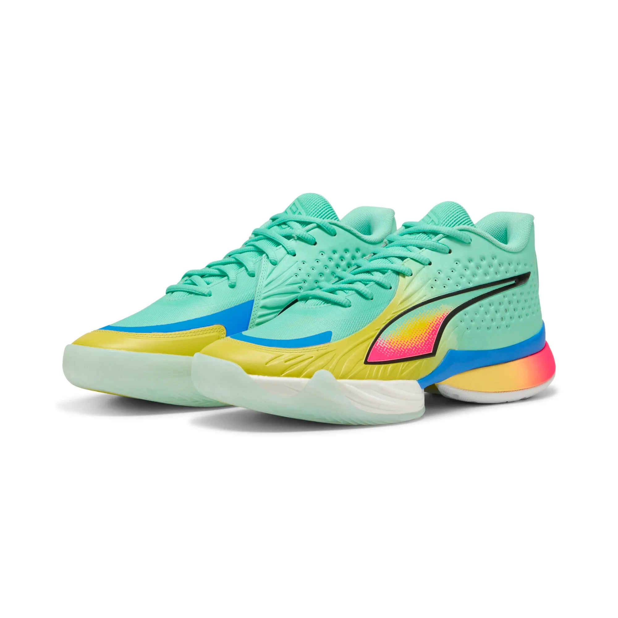 PUMA Stewie 5 Turbo Basketball Shoes Women in Green | Size 7.5